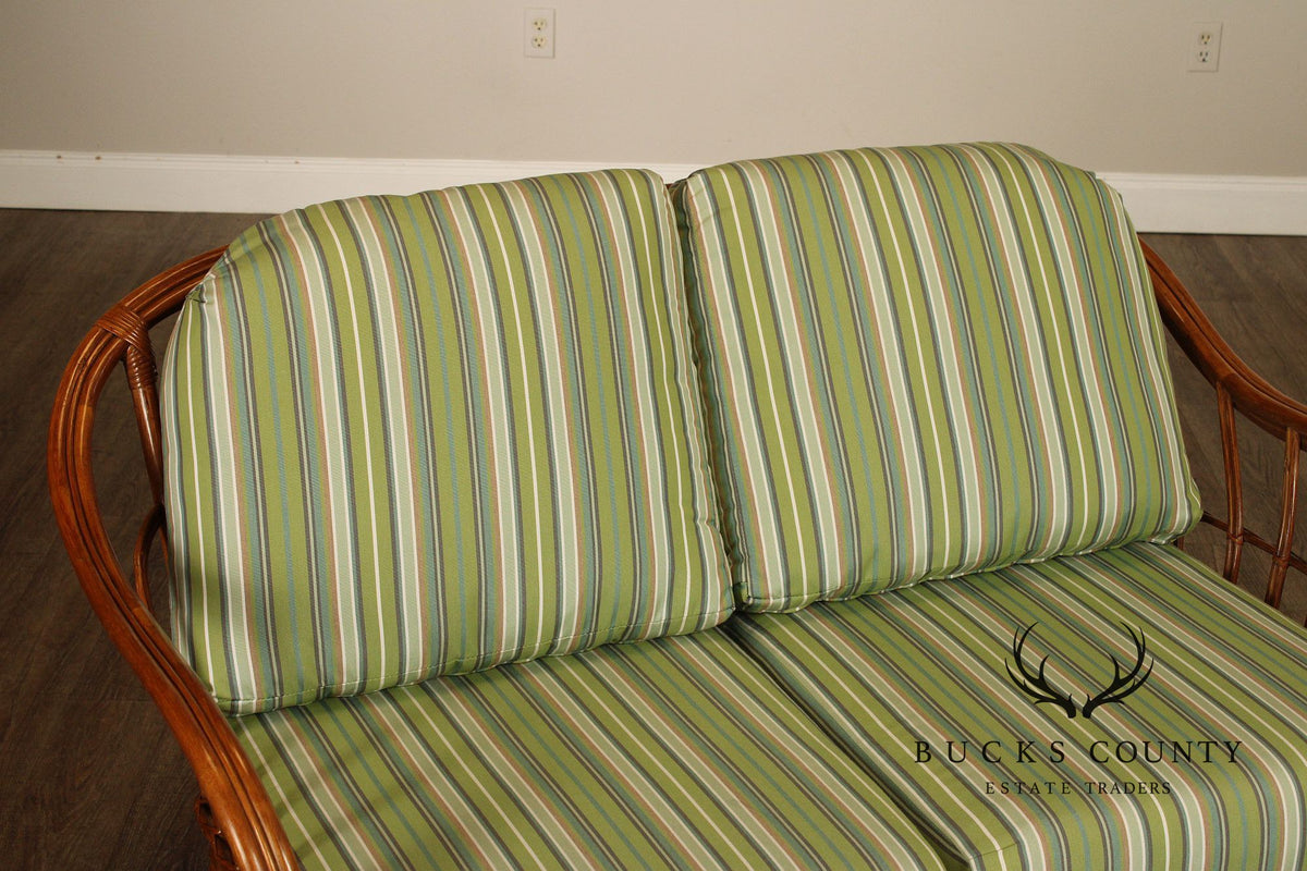 South Sea 'New Kauai' Rattan Loveseat With Sunbrella Cushions