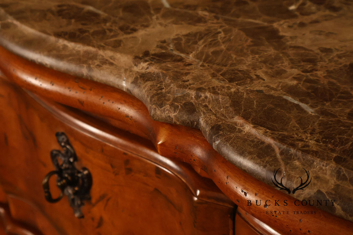 Century Furniture French Provincial Style Marble Top Chest