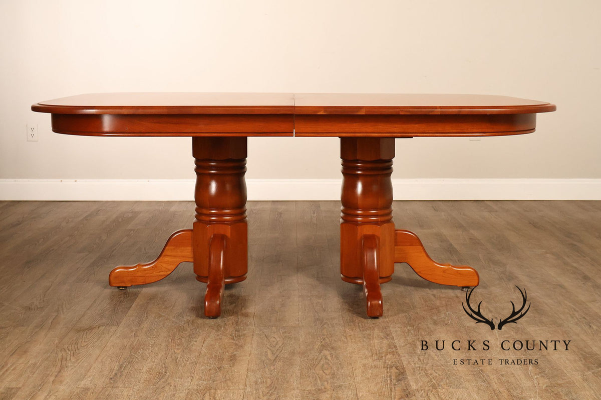 Amish Made Cherry Dining Table With Four Leaves