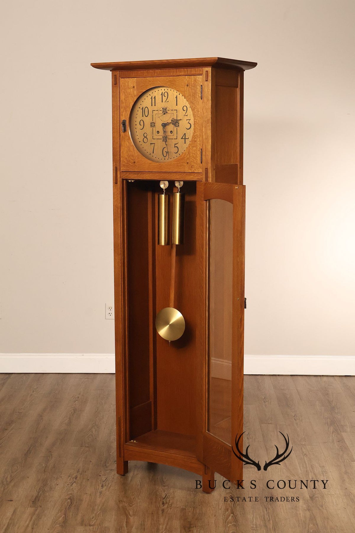Stickley Mission Collection Oak Tall Case Clock