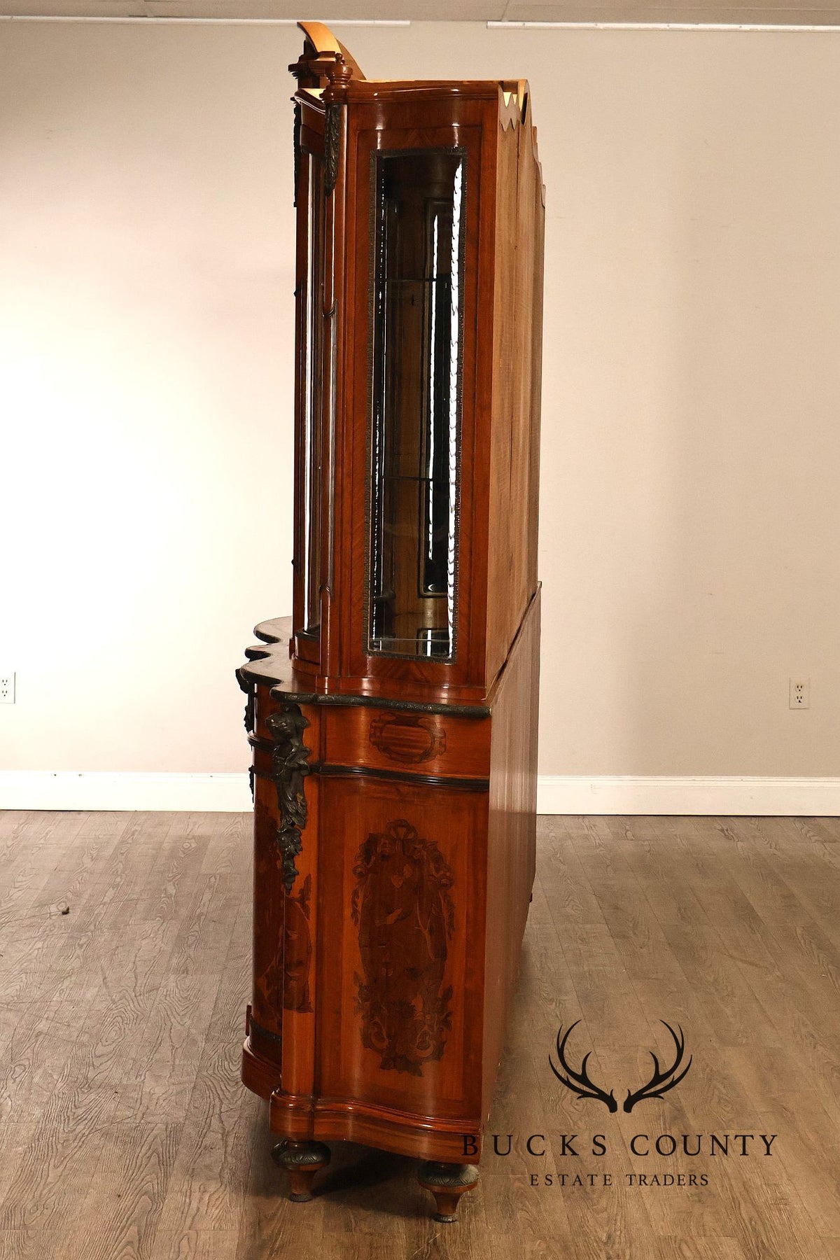 Italian Rococo RevivalLarge China Display China Cabinet