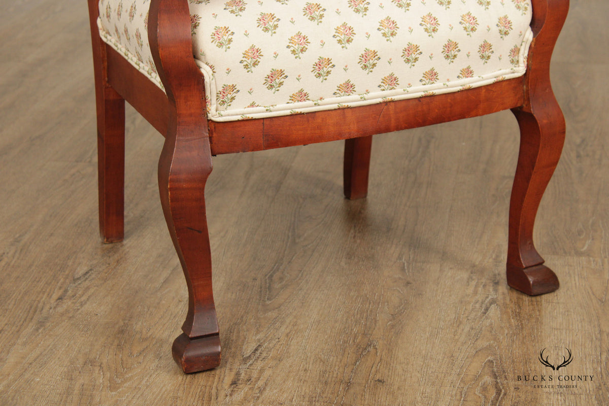 Antique Victorian Figural Carved Armchair