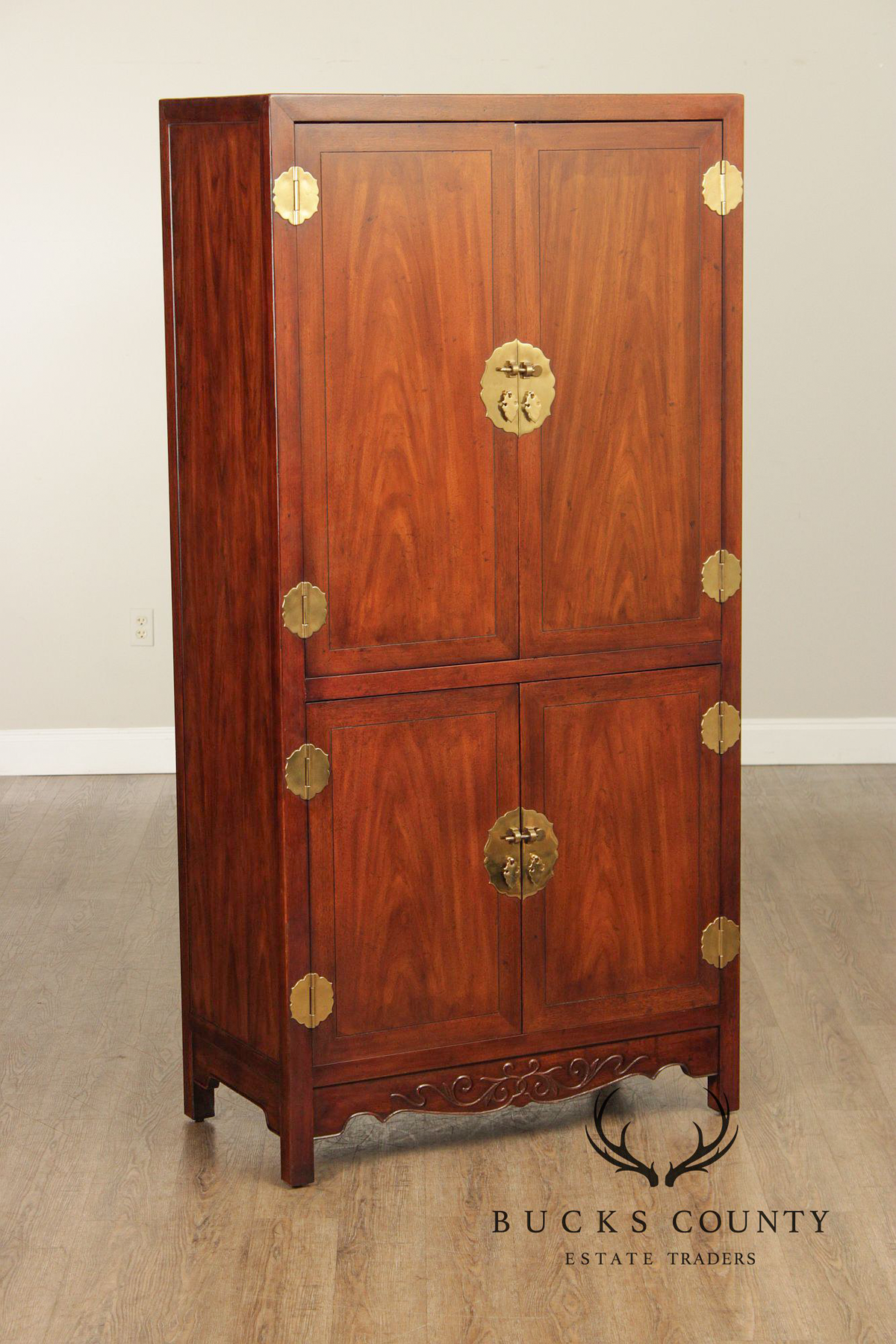 Henredon Asian Style Mahogany Armoire