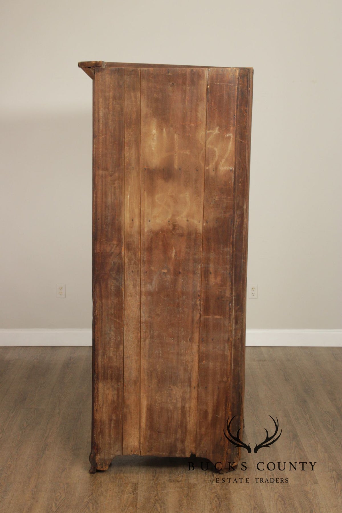 Antique 19th Century American Poplar Corned Cabinet