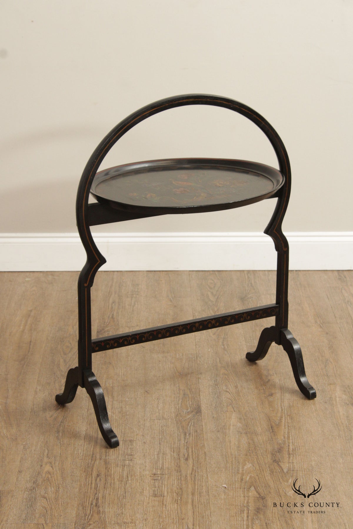 Hand Painted and Decorated Antique Folding Pastry Table