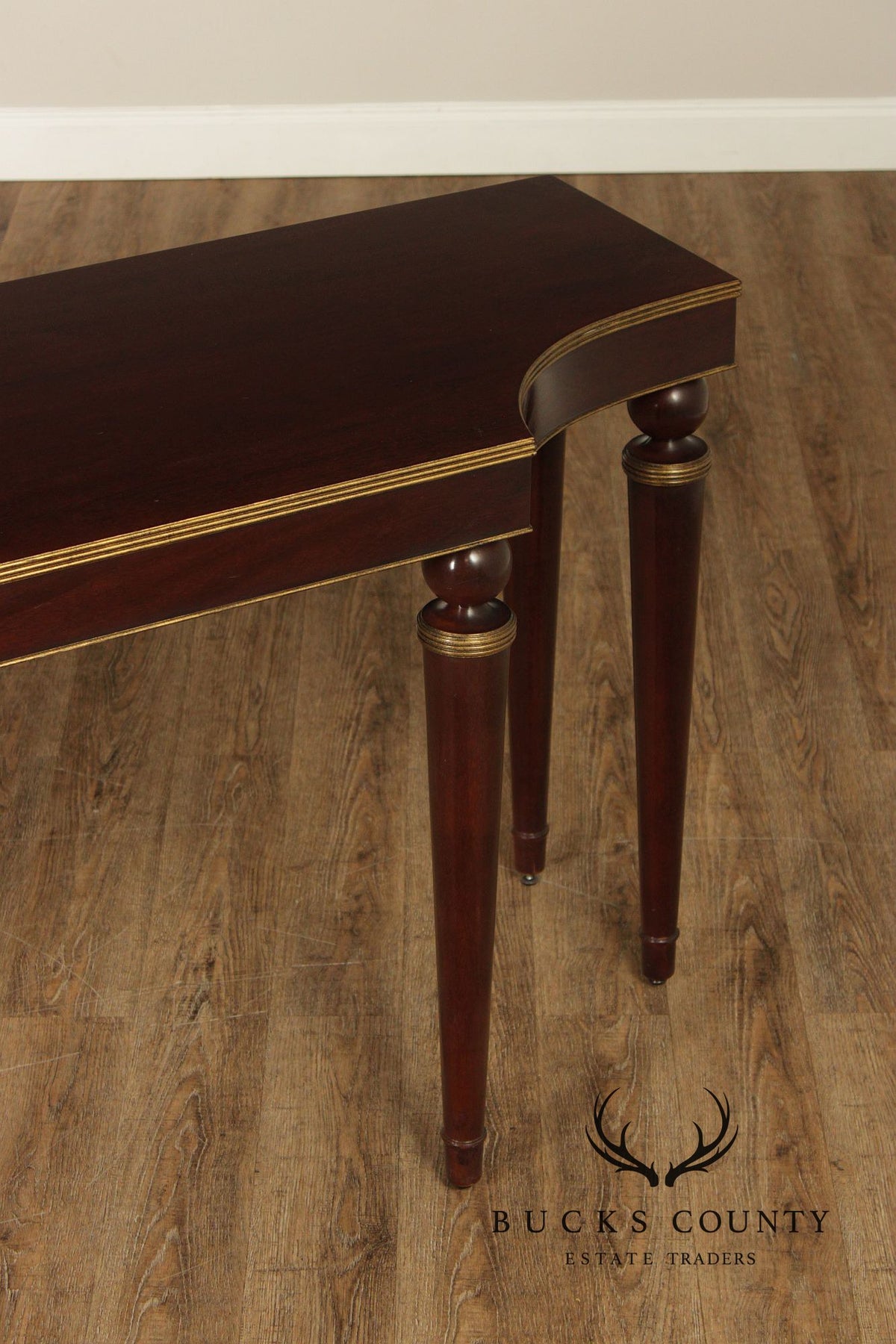 Barbara Barry For Baker Mahogany Long Console Table