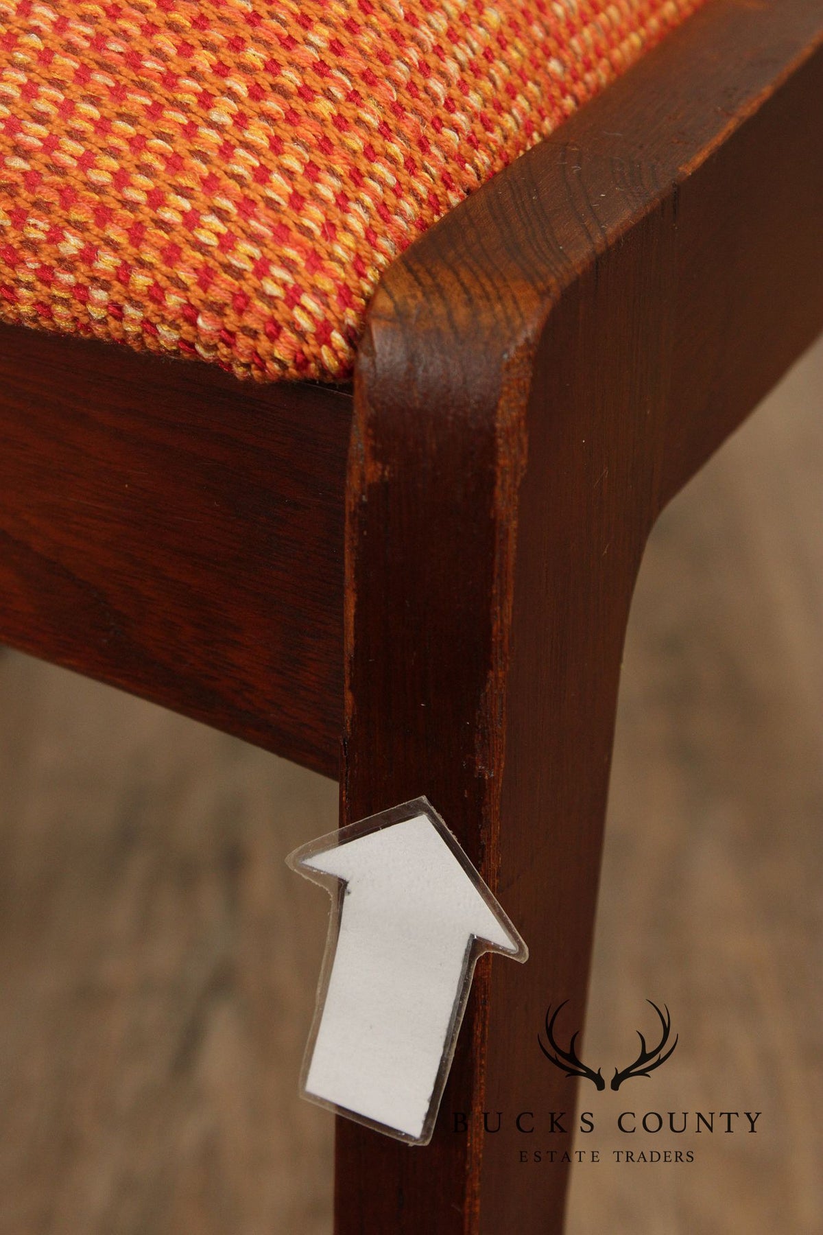 Mid Century Modern Walnut Set Of Four Dining Chairs