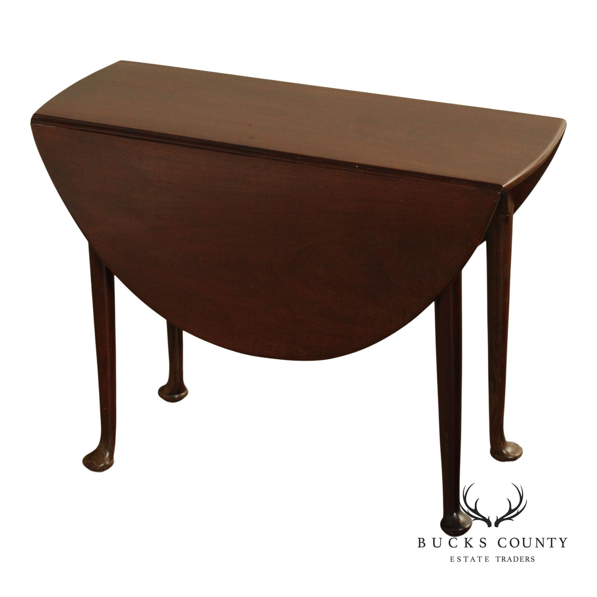 Queen Anne Style Mahogany Drop-Leaf Table