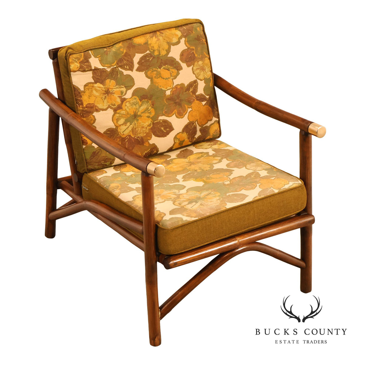 Vogue Coastal Vintage Rattan Bamboo Armchair