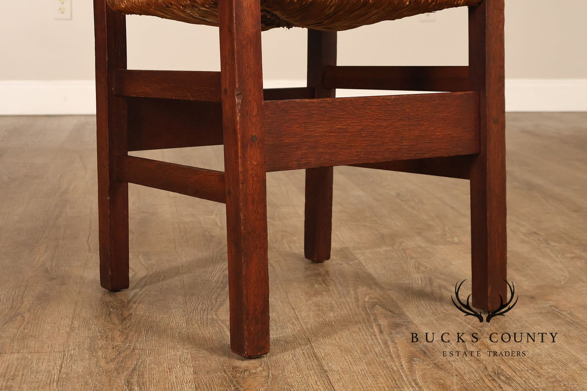 Antique Gustav Stickley Mission Oak Ladderback Side Chair