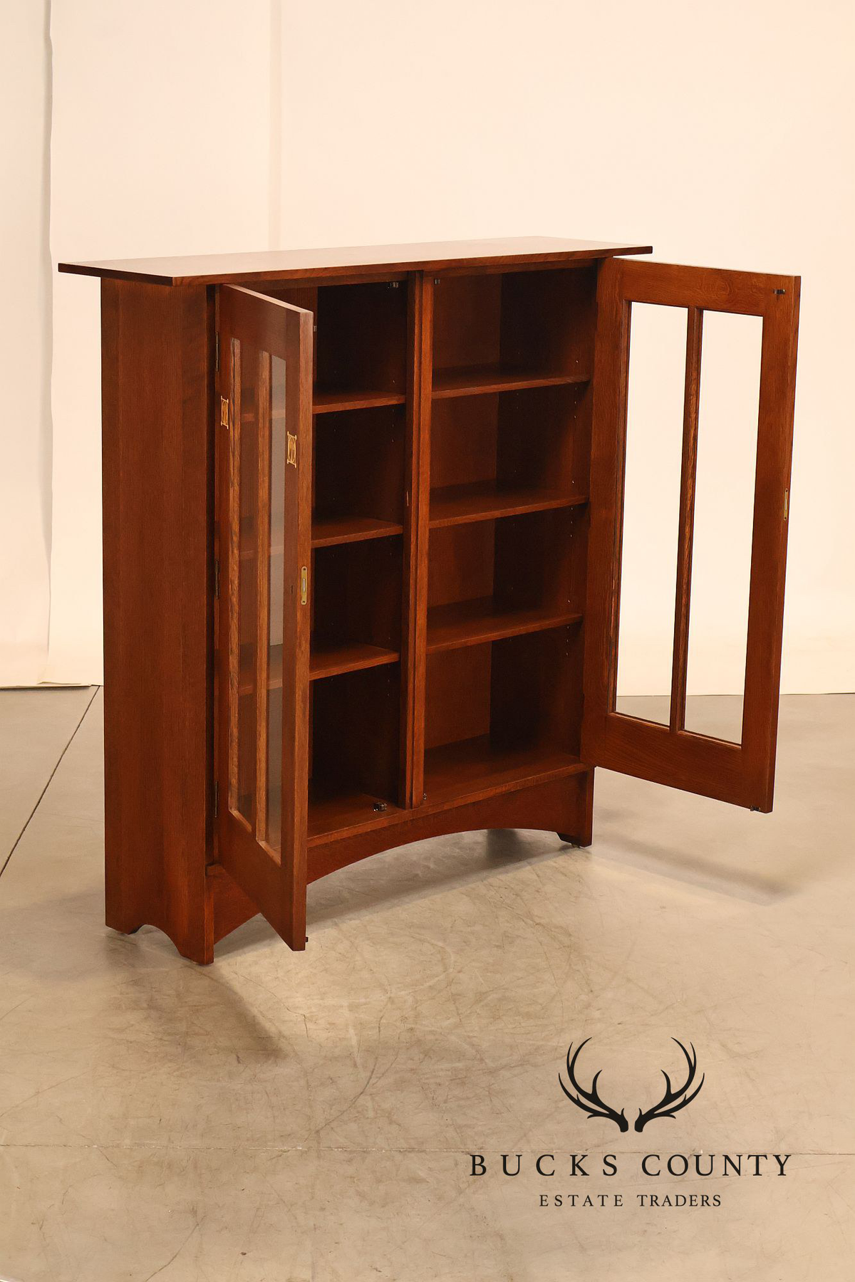 Stickley Harvey Ellis Mission Inlaid Oak Bookcase