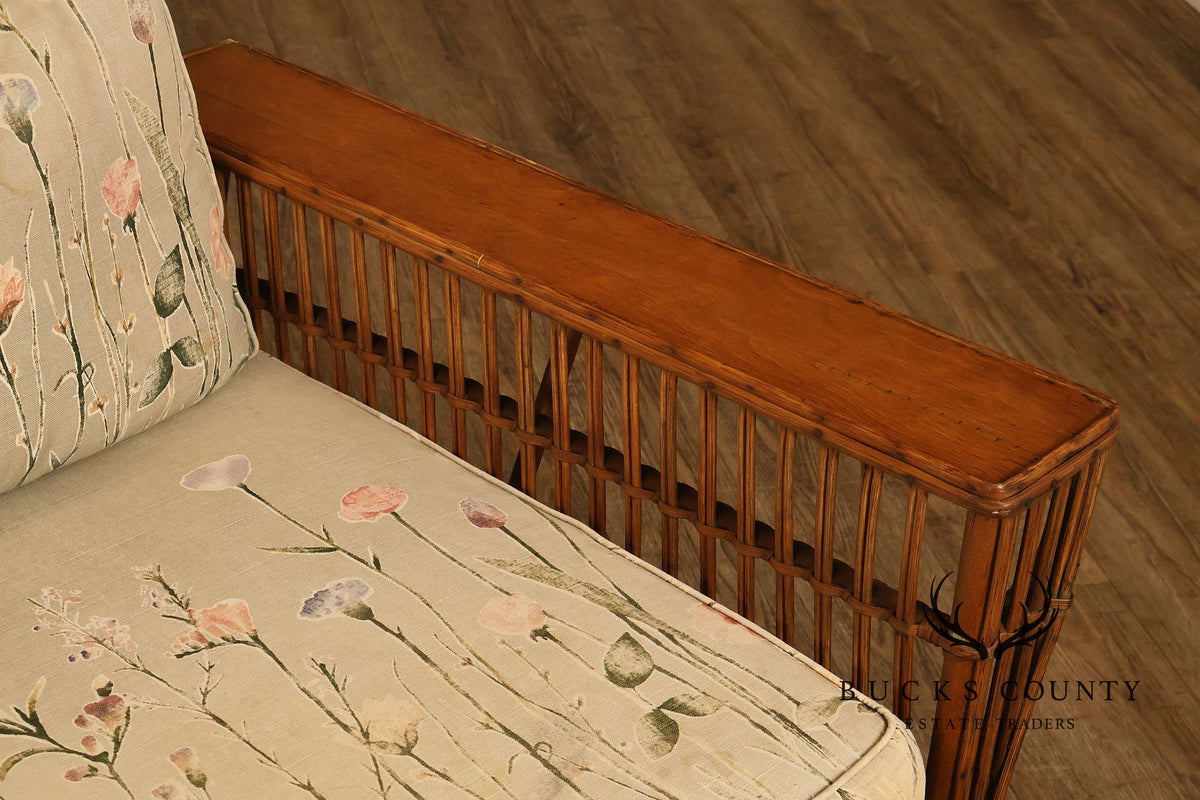 Antique Split Reed Rattan Sofa