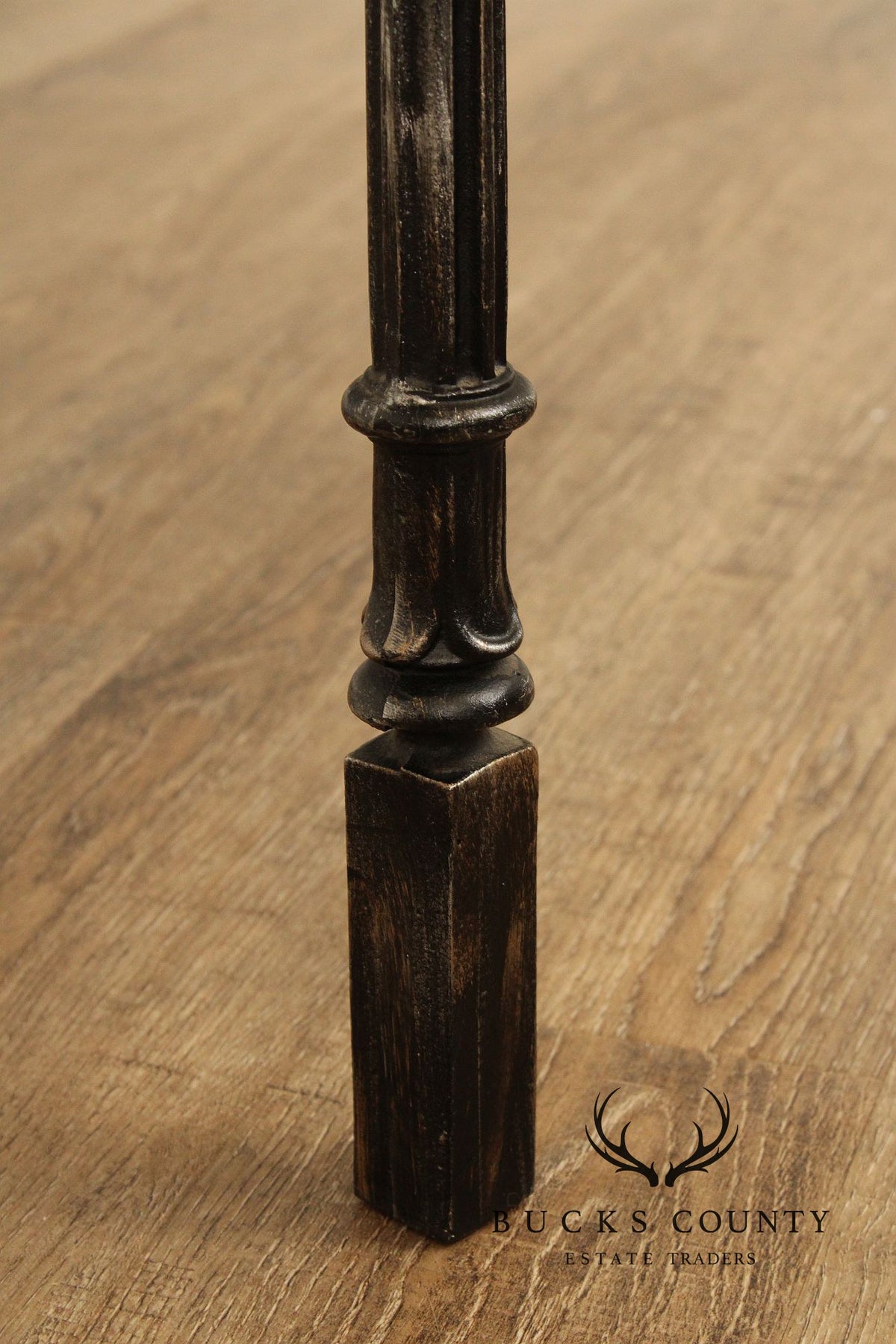 Renaissance Style Cast Iron Glass Top Coffee Table