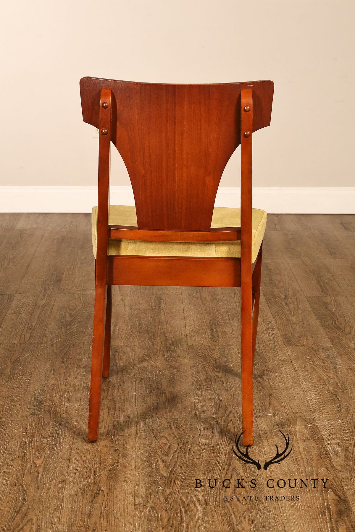 Mid Century Modern Set of Six Walnut Dining Chairs