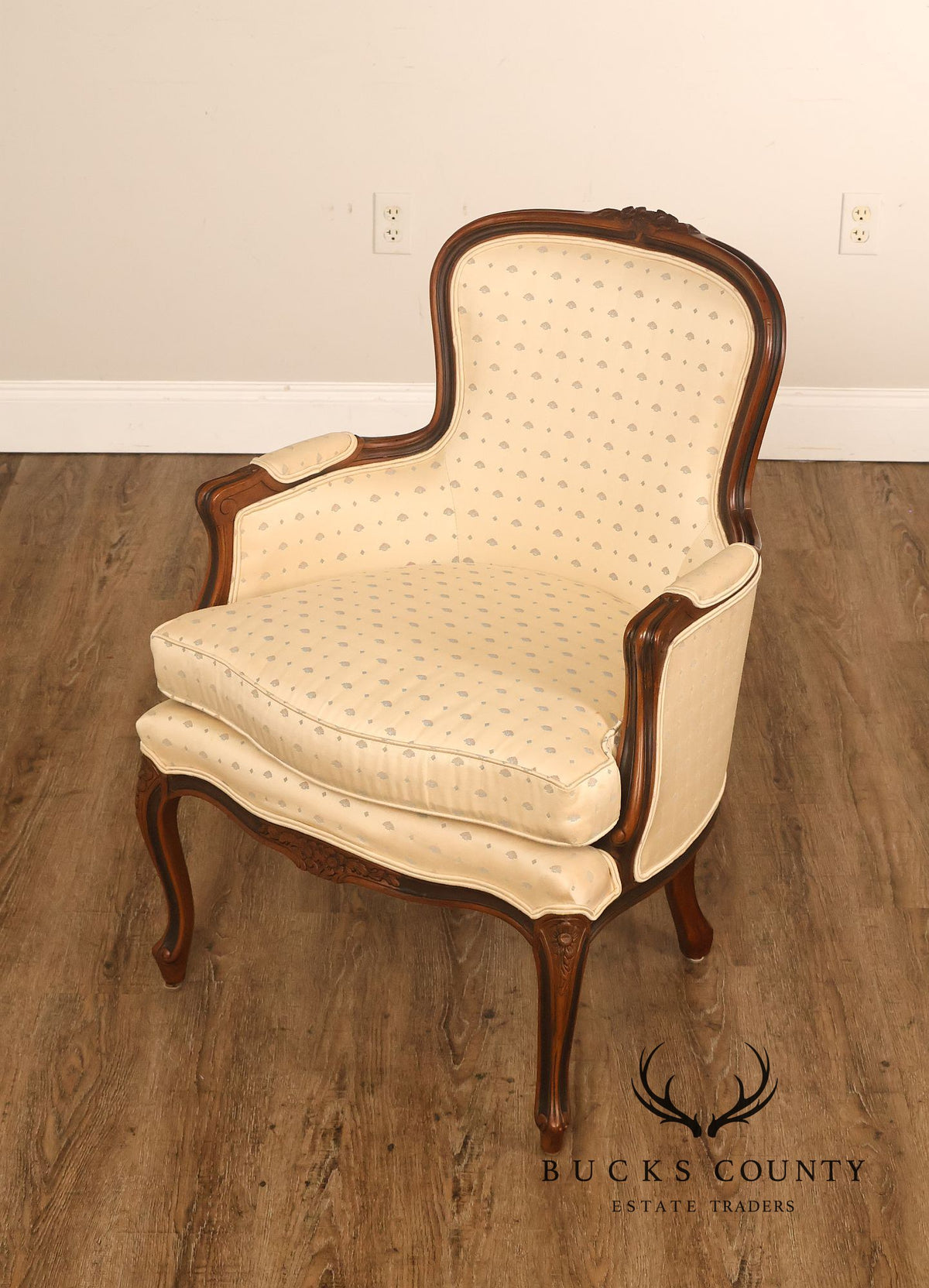 Ethan Allen French Louis XV Style Fauteuil Armchair