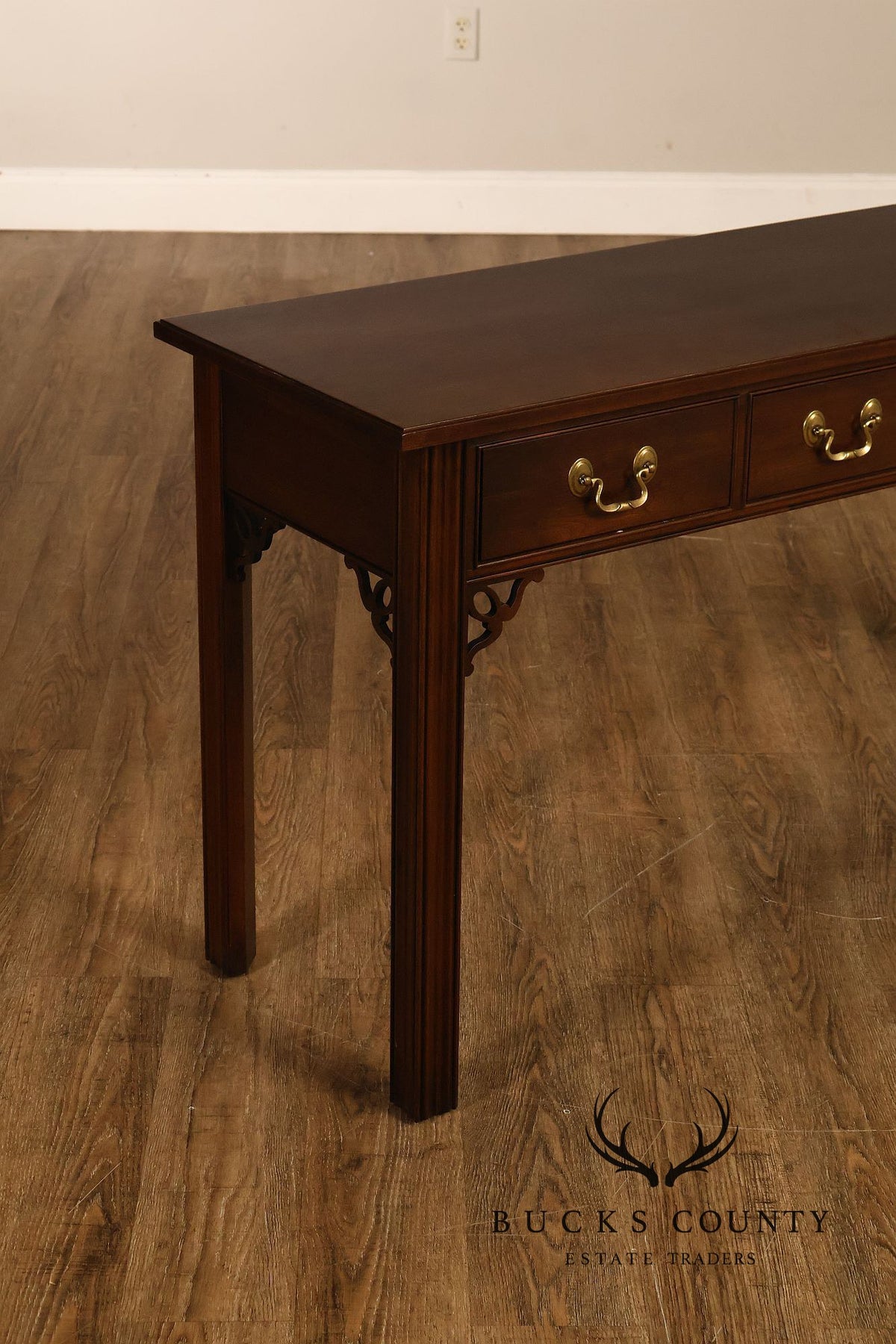 Ethan Allen Chippendale Style Georgian Court Cherry Sofa Table
