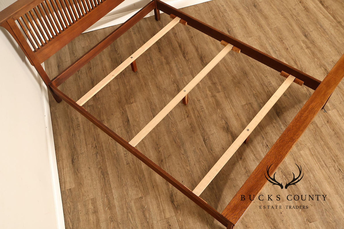 Stickley Mission Collection Oak Spindle Queen Bed