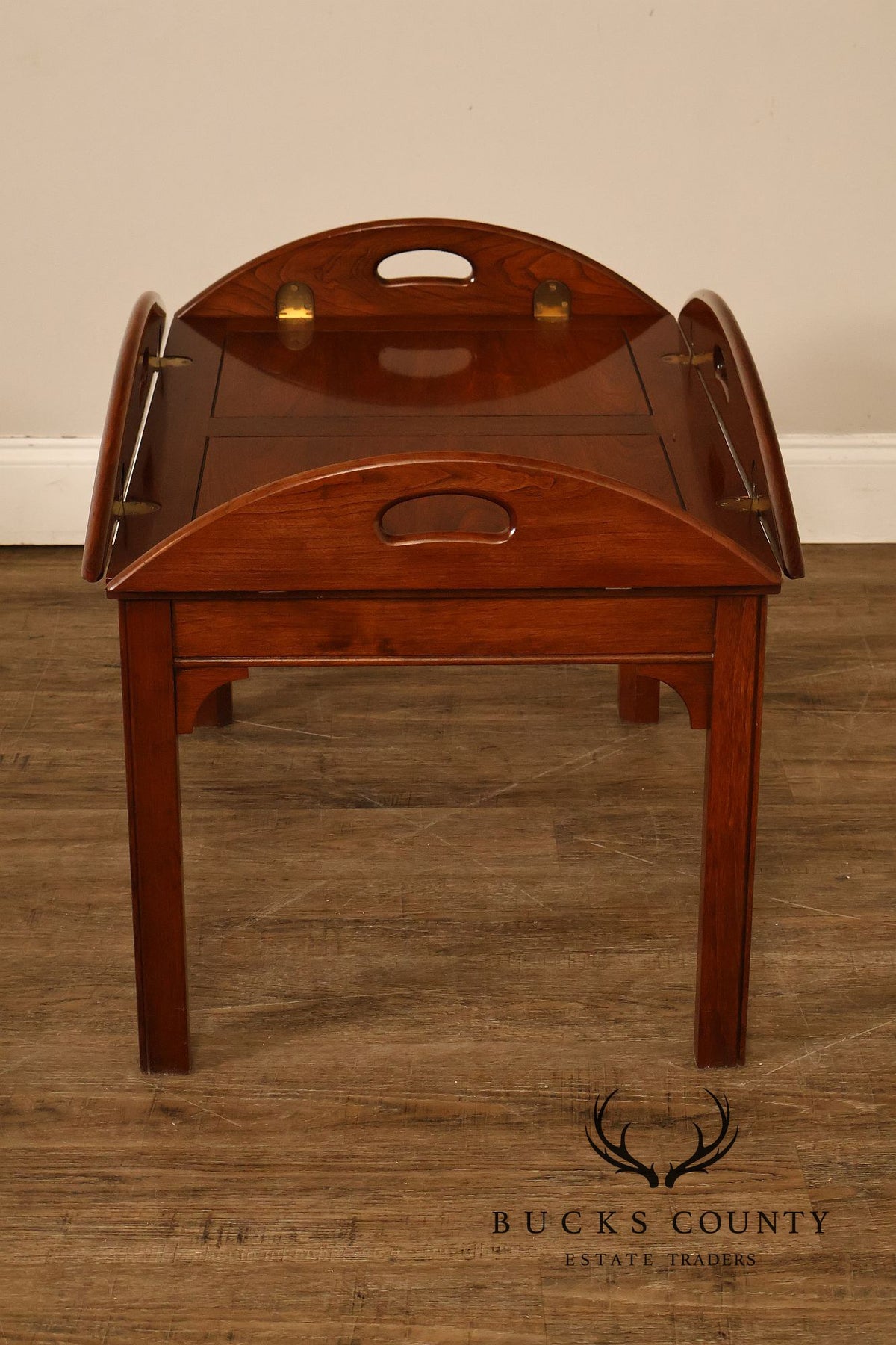 Chippendale Style Cherry Butler's Tray Coffee Table