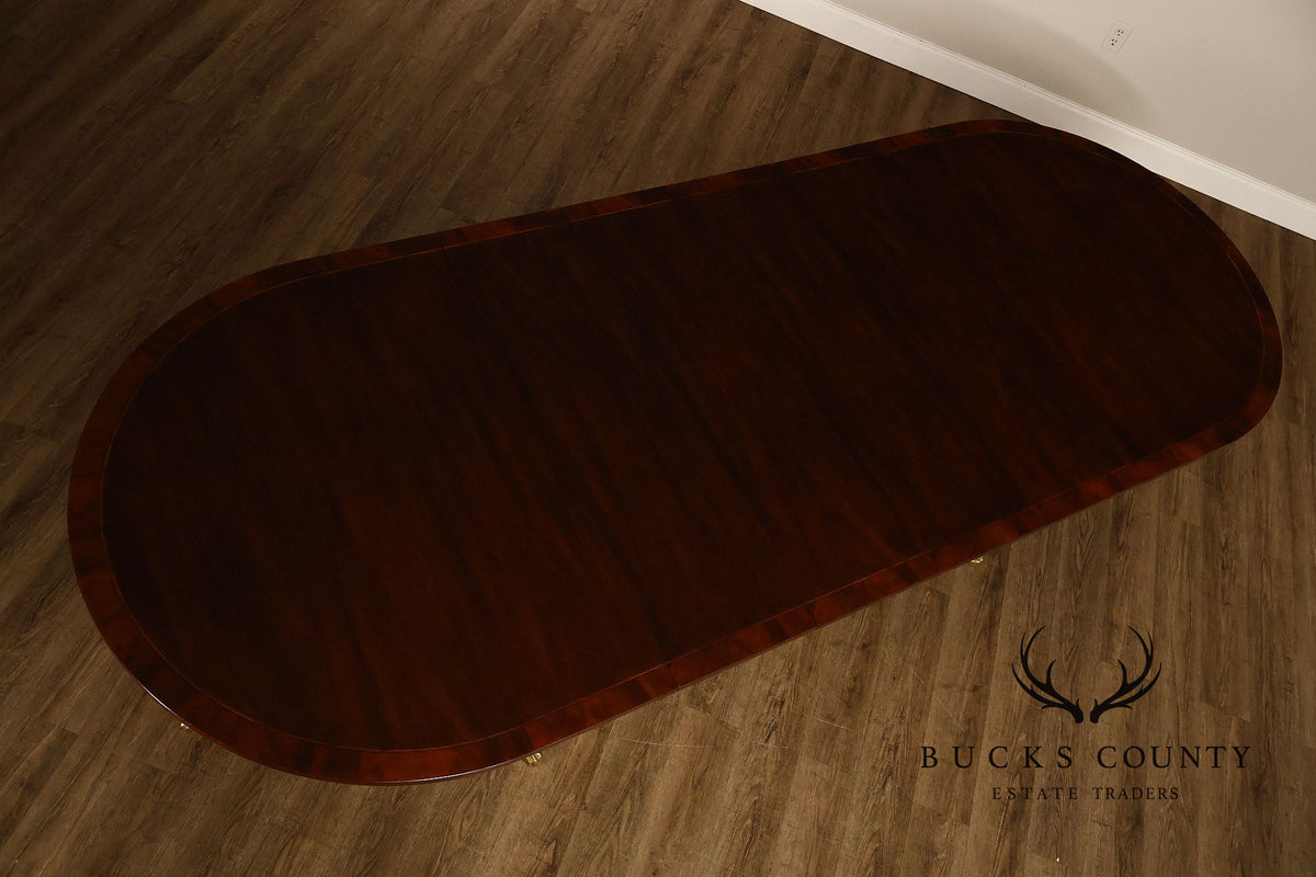 Henkel Harris Regency Style Mahogany Double Pedestal Dining Table