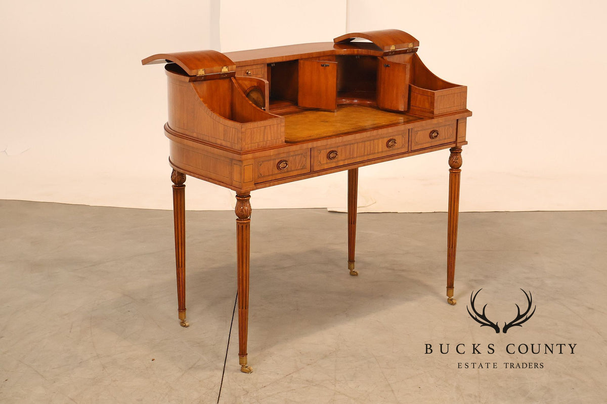Maitland Smith Regency Style Satinwood Carlton House Writing Desk