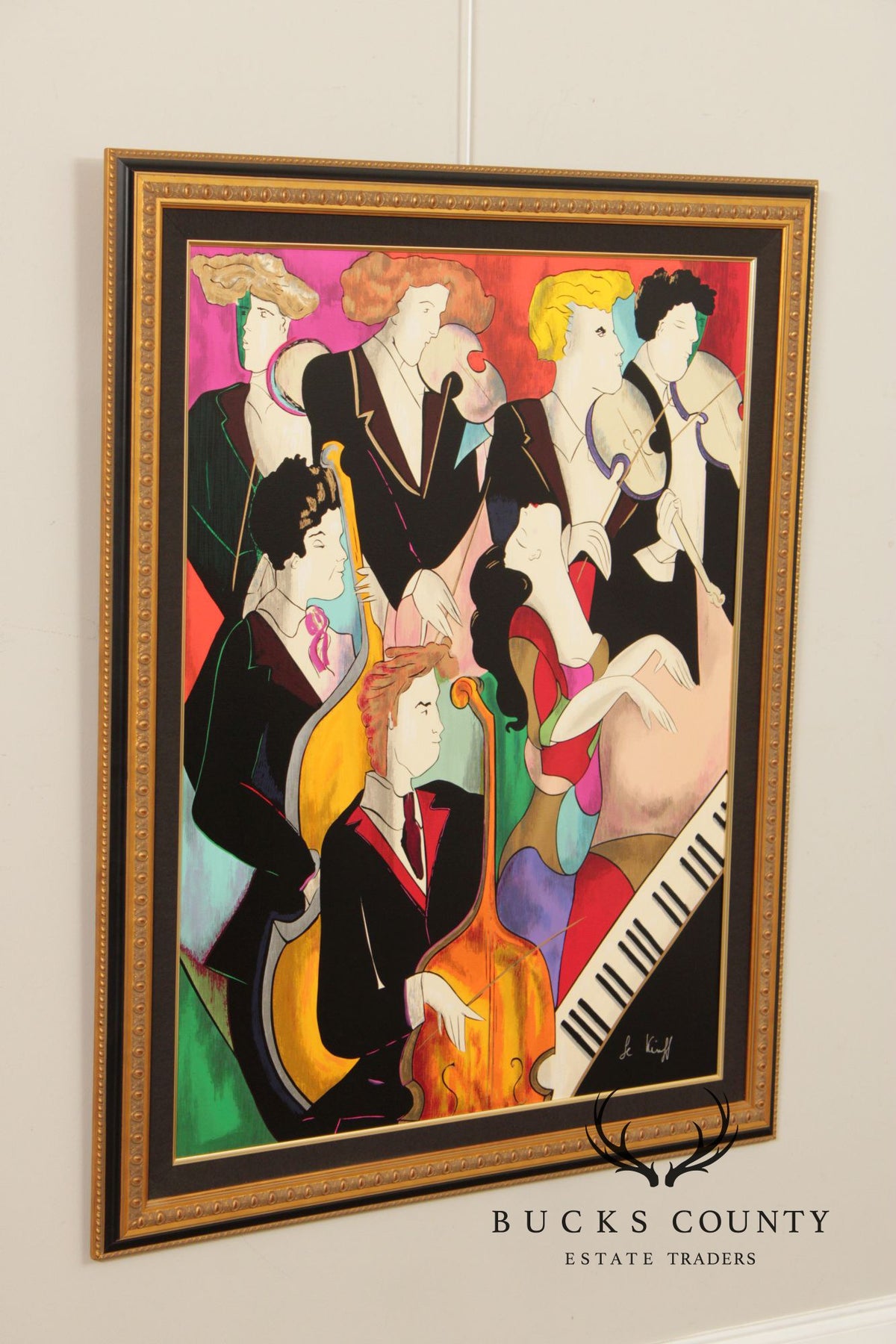 Linda Le Kinff Framed Serigraph, 'La Pie Voleuse Glazza Ladra'