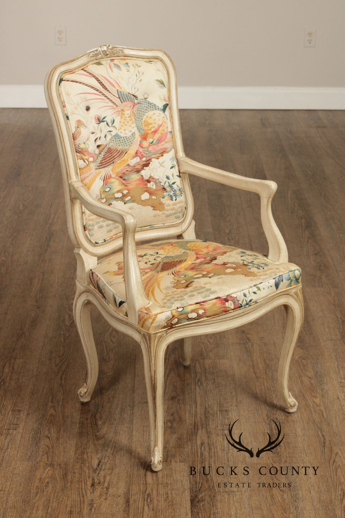Henredon French Louis XV Style Vintage Set of Six Cane Back Dining Chairs