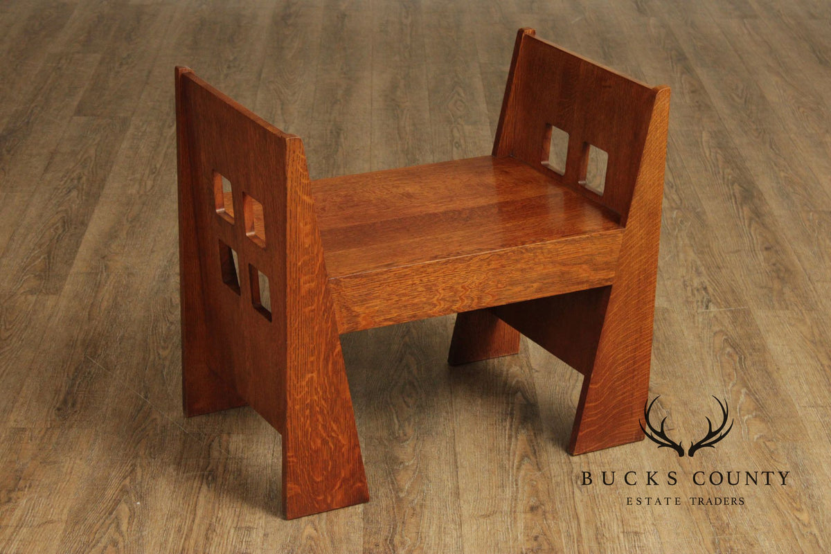 Stickley Mission Collection Oak Limbert Cafe Bench