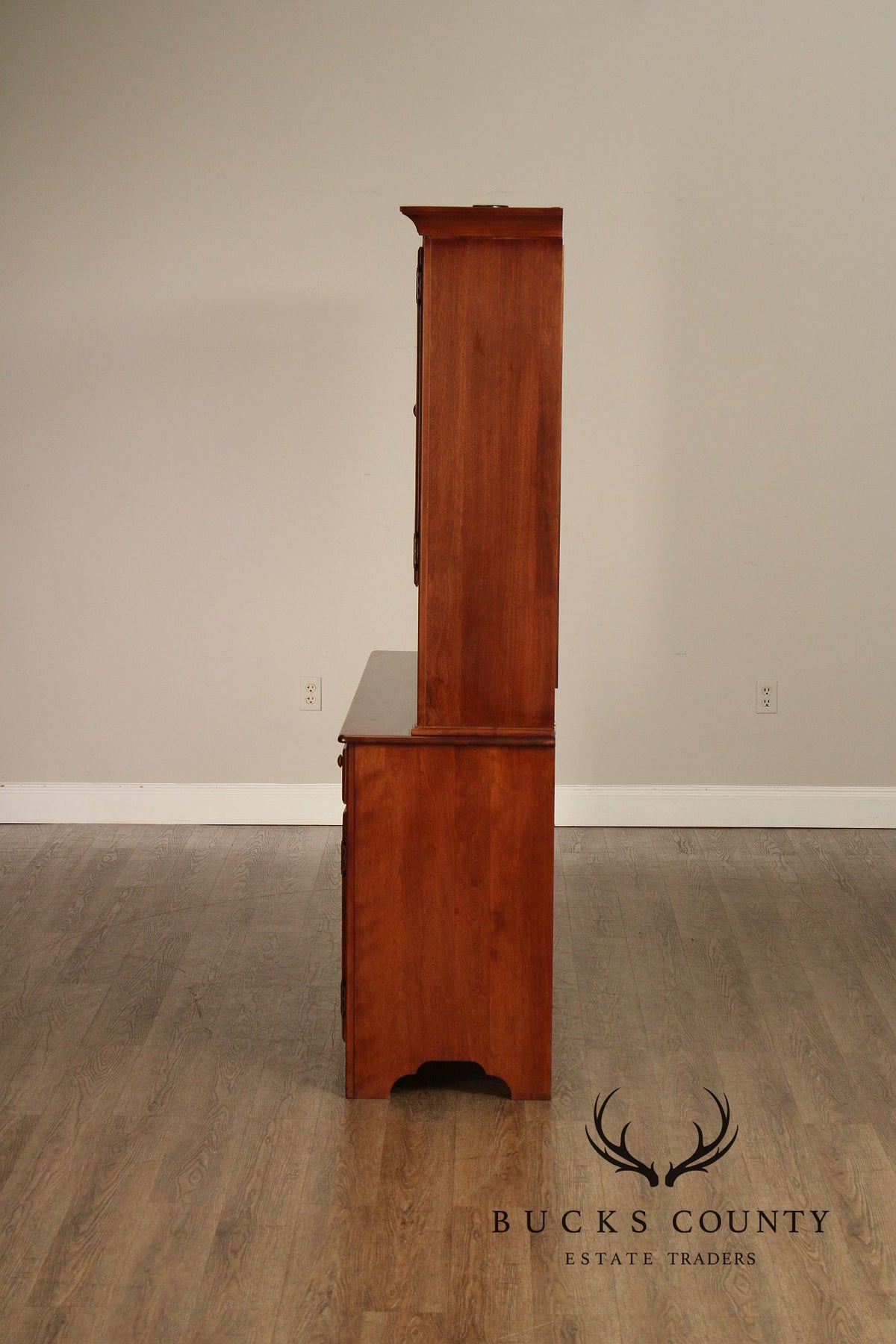Nichols & Stone Cherry Step Back China Cabinet Hutch