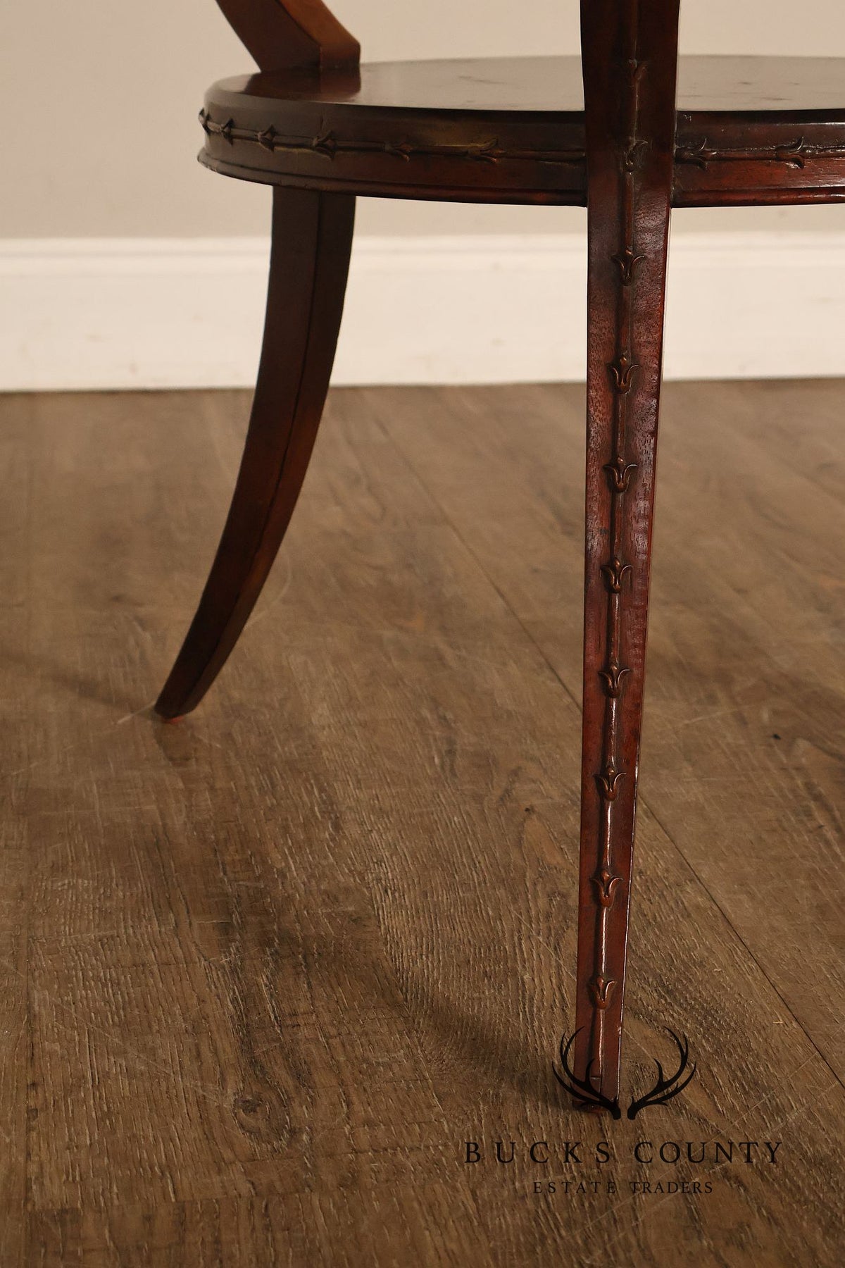 Jonathan Charles Buckingham Collection Empire Style Mahogany Lamp Table
