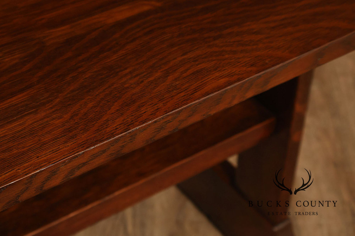 Gustav Stickley Mission Oak Trestle Library Table