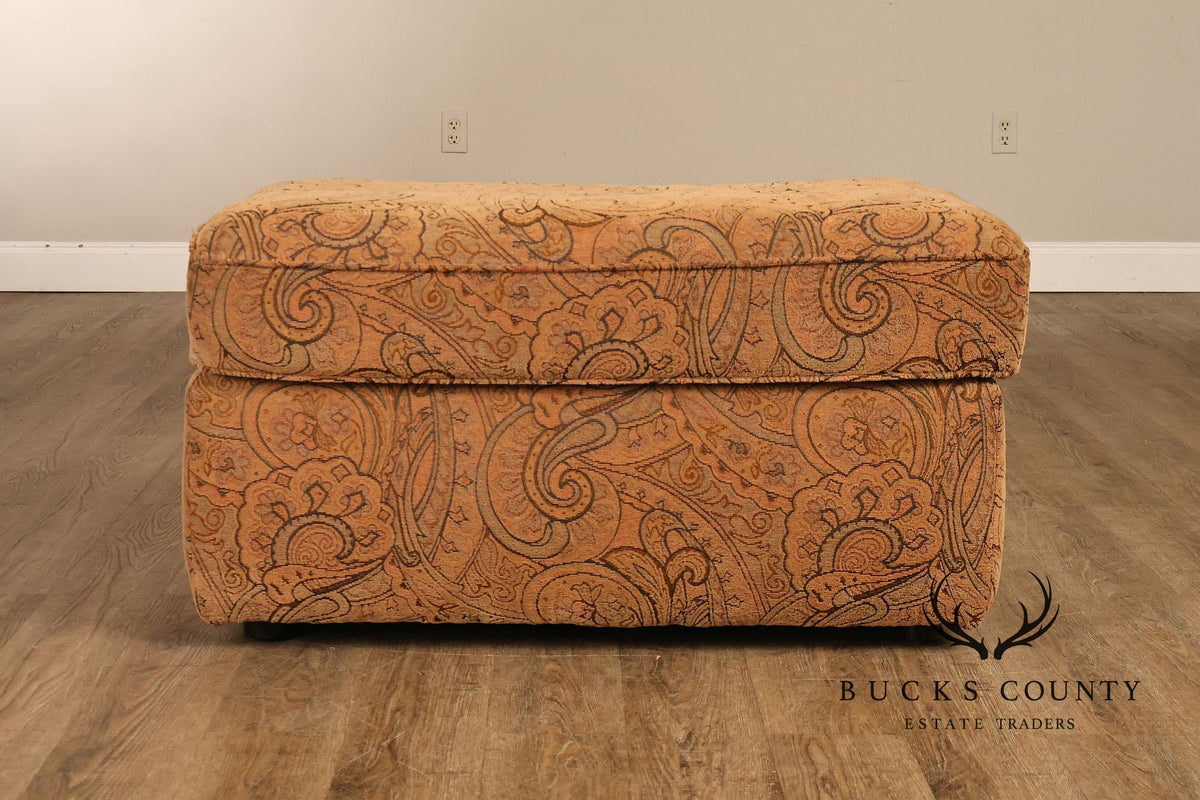 Paisley Upholstered Ottoman