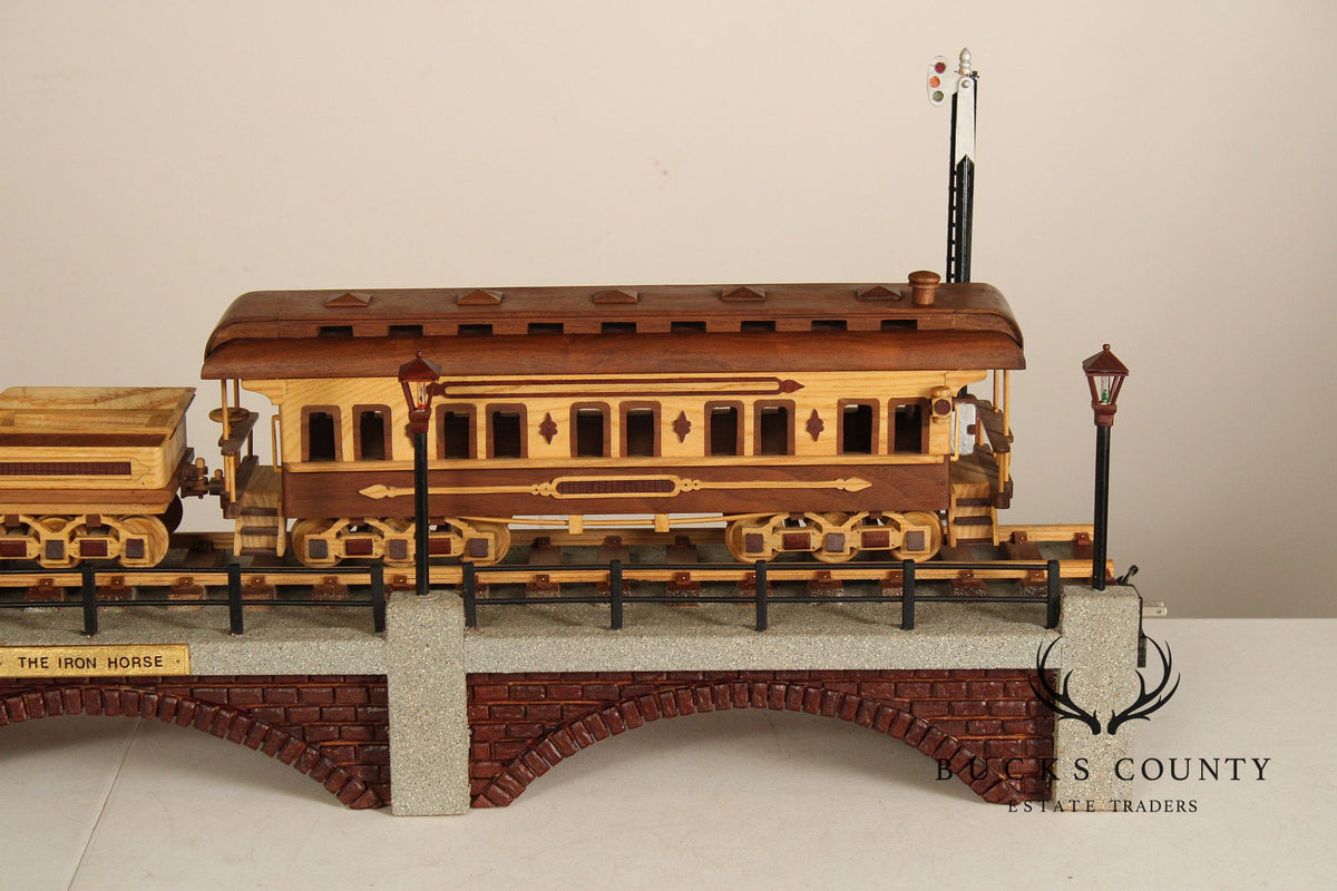 Philip Jacoby Carved Wood Model Train