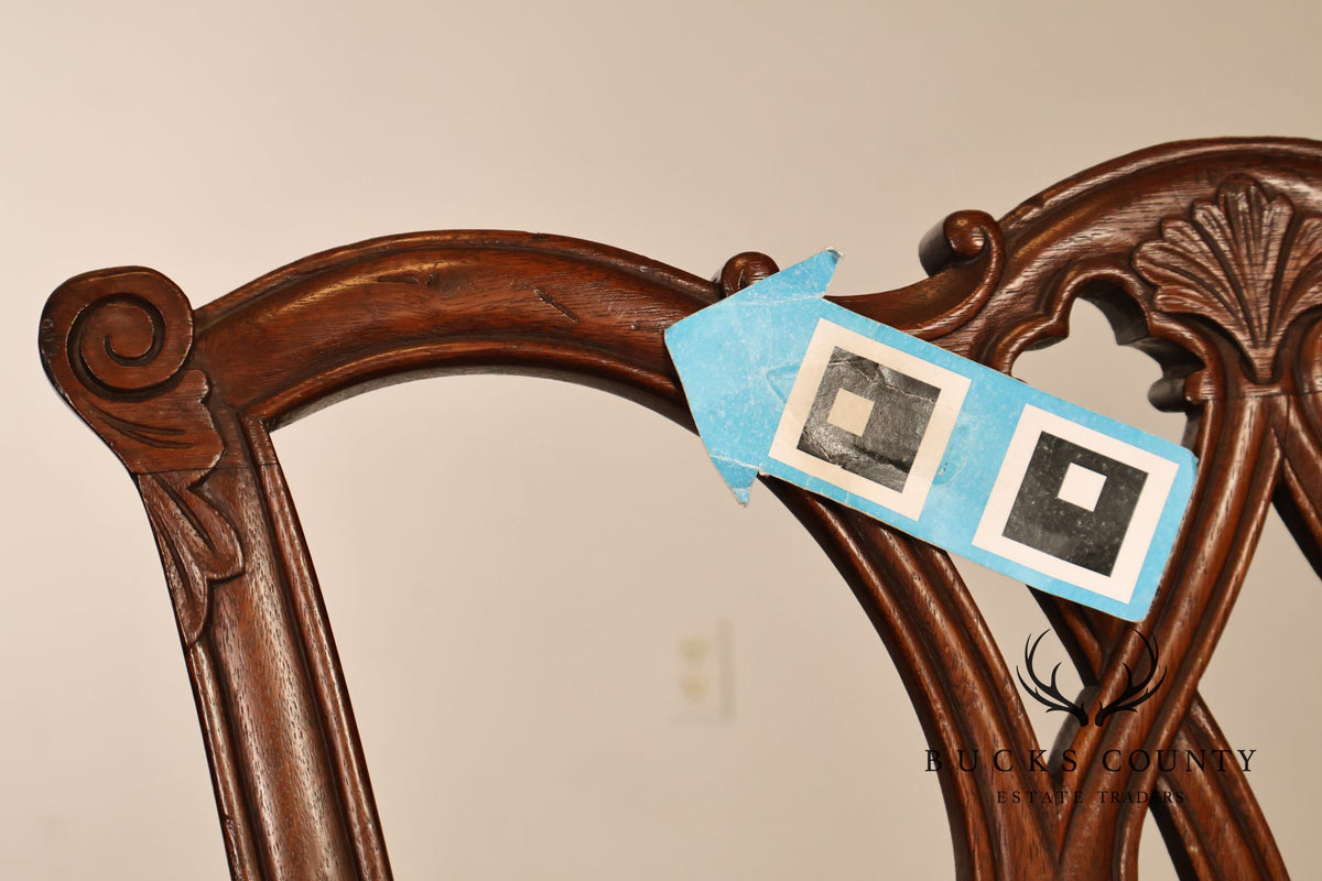 Chippendale Style Set of Eight Mahogany Dining Chairs