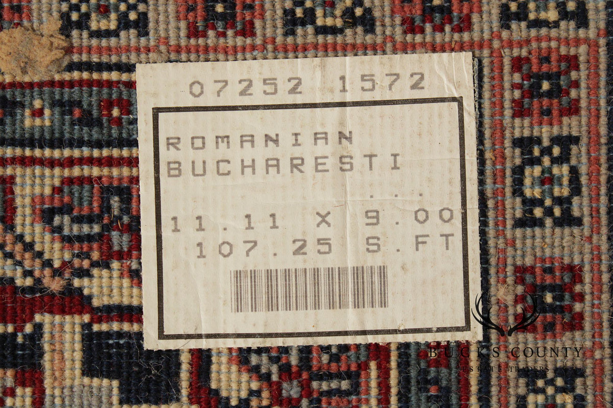 Romanian Bucharest Hand-Knotted Area Rug – 11'11" x 9'0"