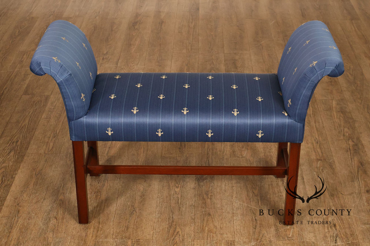 Chippendale Style Mahogany Window Bench