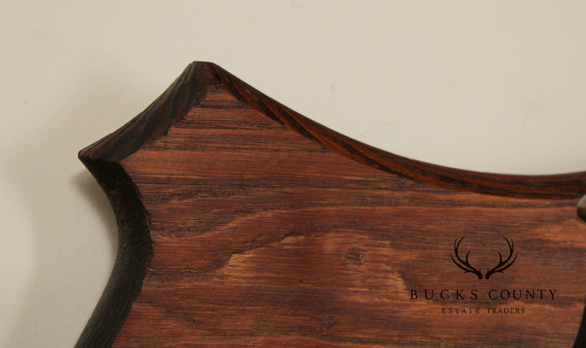Antique Oak Wall-Mounted Coat Rack