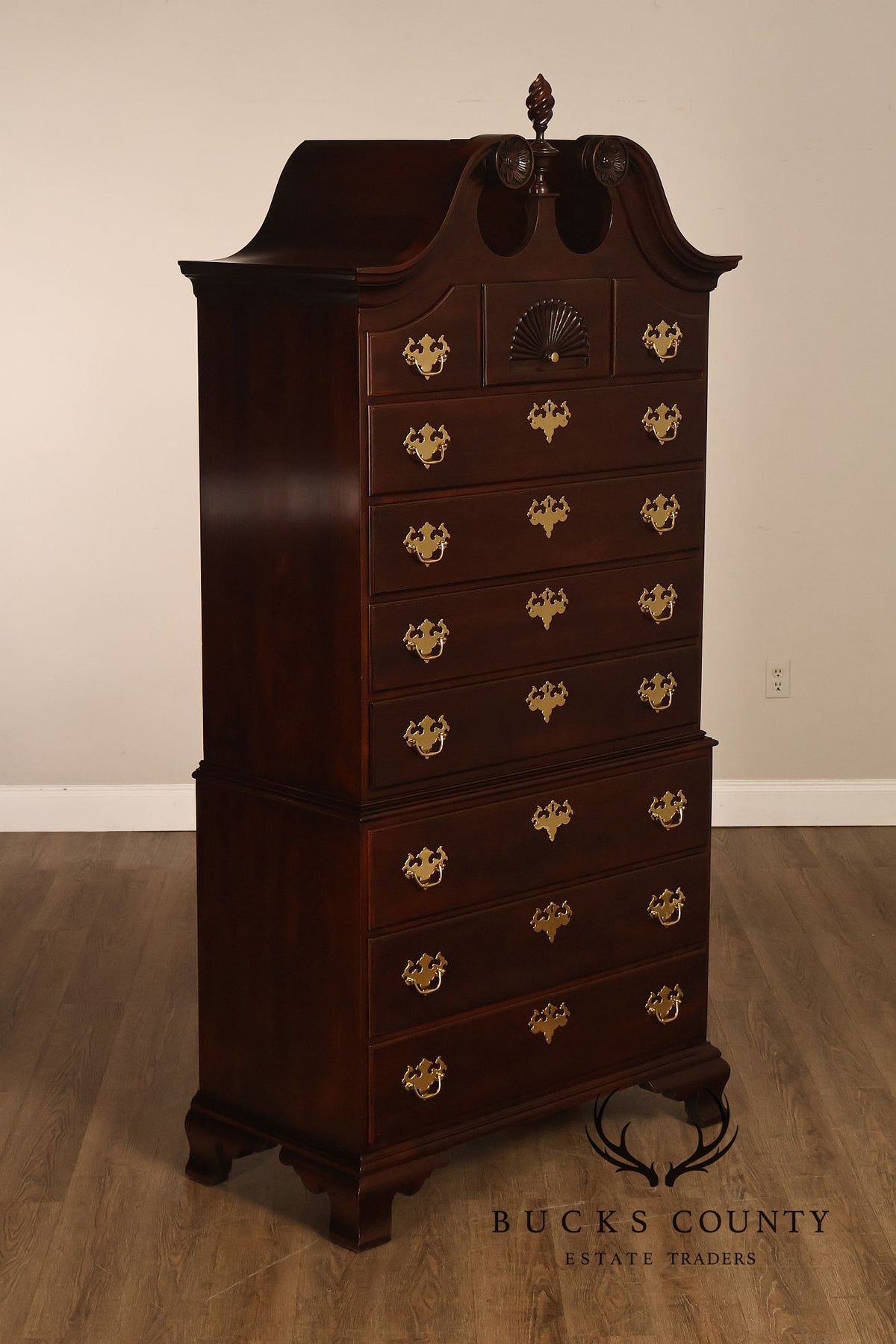 Statton Old Towne Cherry Chippendale Style Highboy Chest