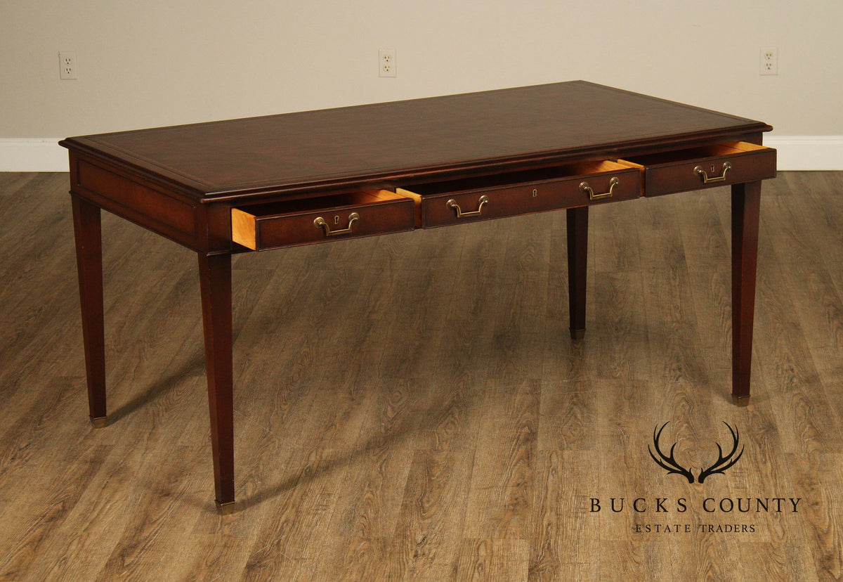 Regency Style Vintage Leather Top Mahogany Writing Desk