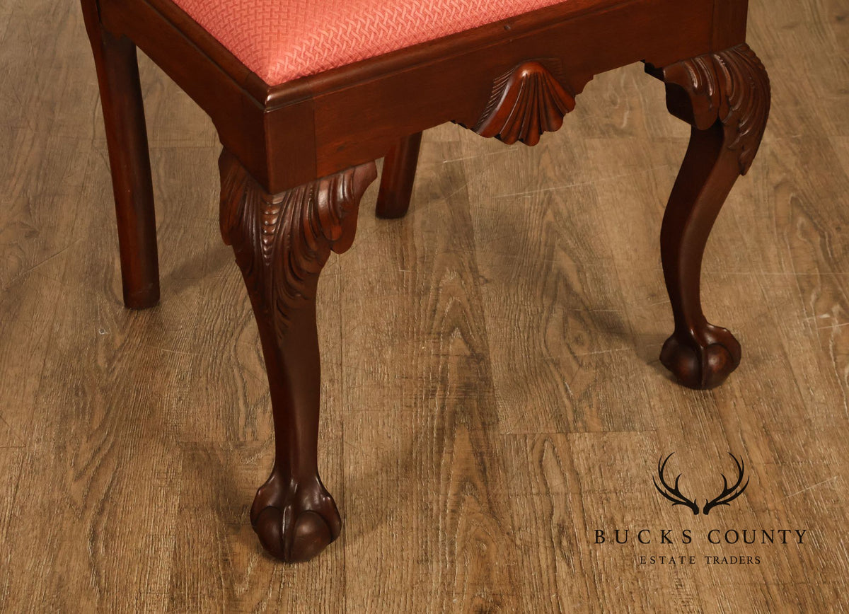Chippendale Style Set of Eight Mahogany Dining Chairs