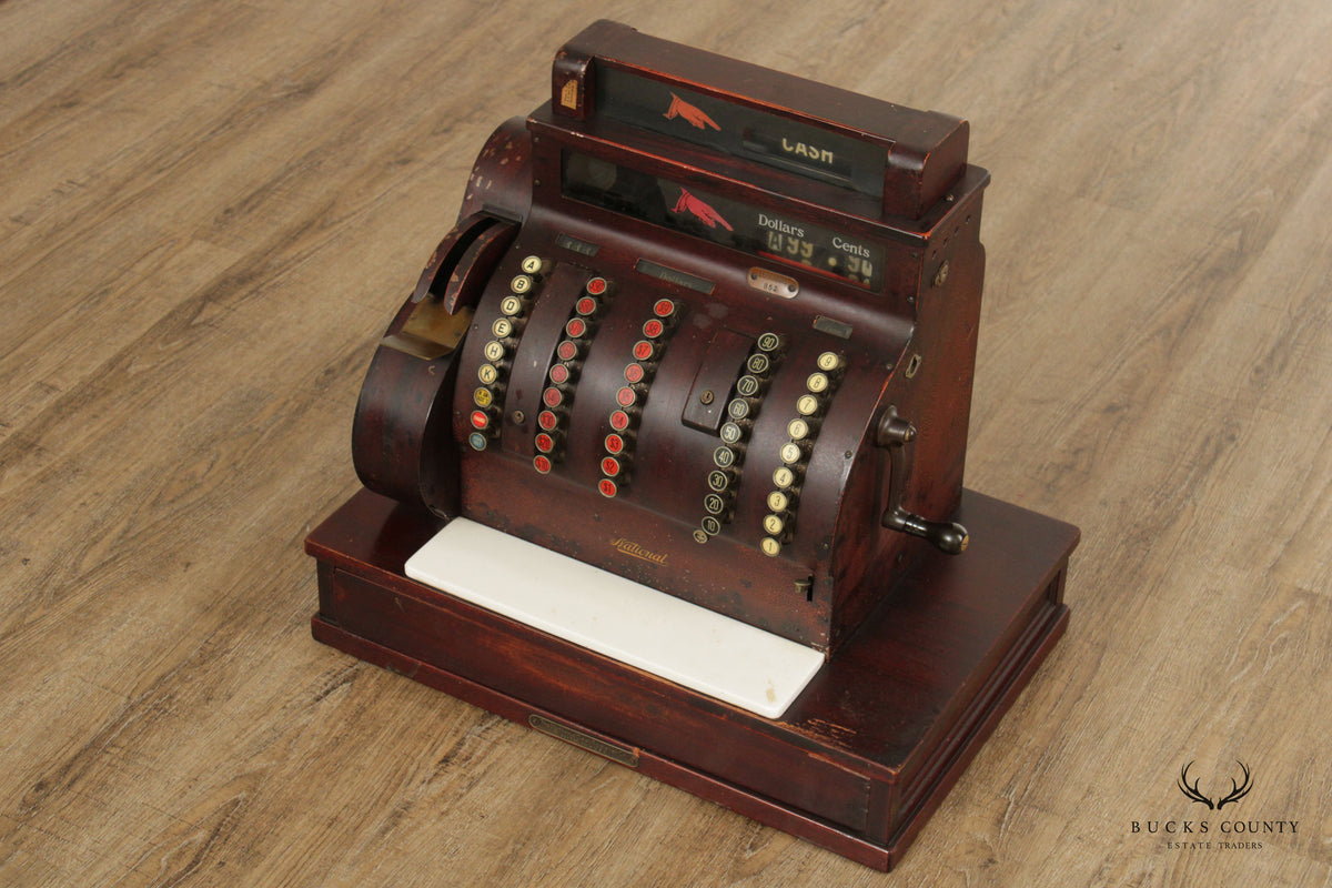 Vintage National Hand-Crank Cash Register