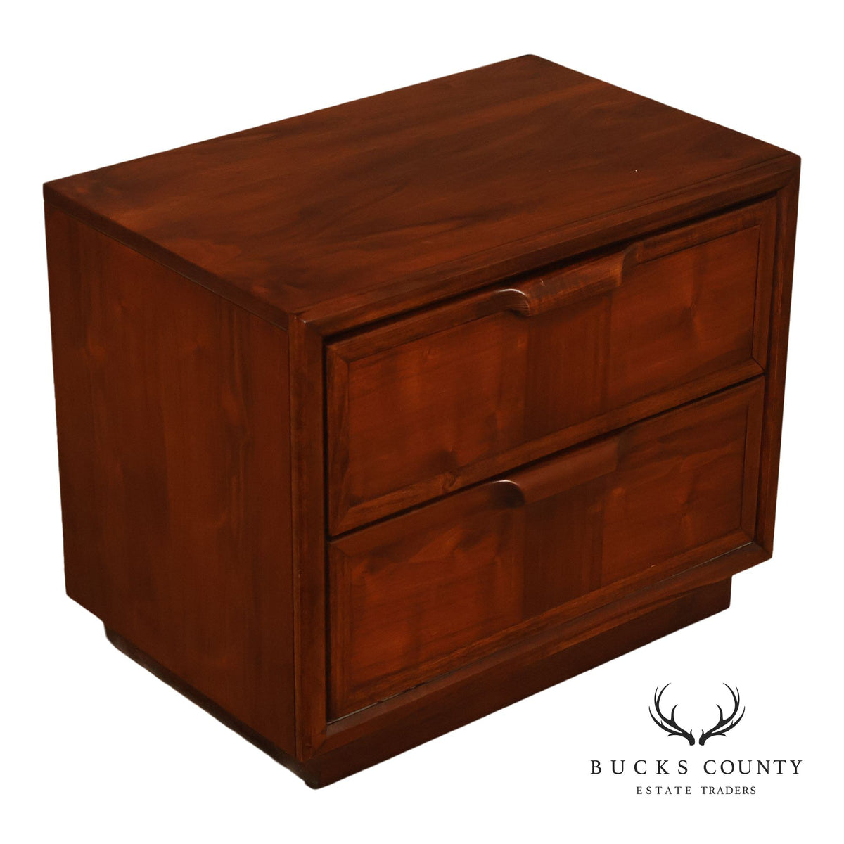 Mid Century Modern Two-Drawer Nightstand