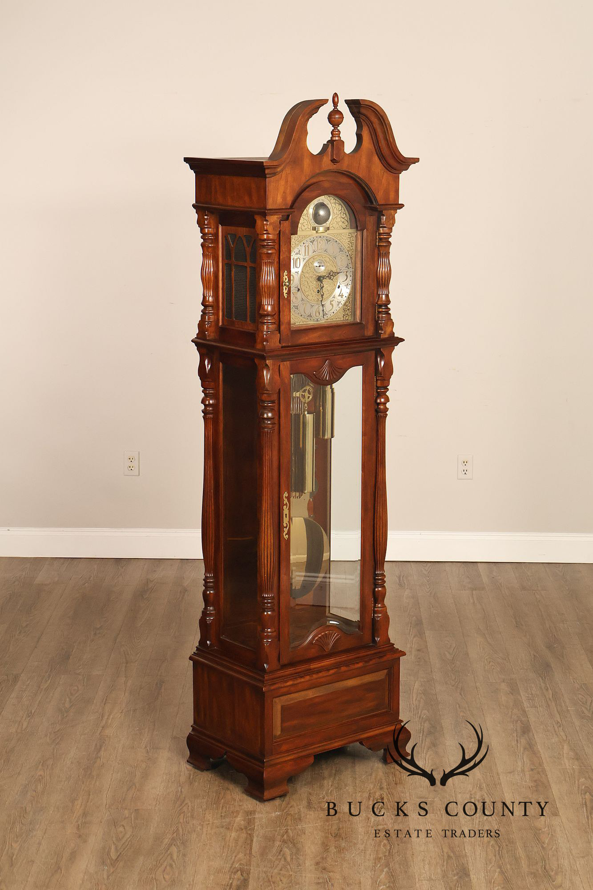 Ridgeway Traditional Cherry Grandfather Clock