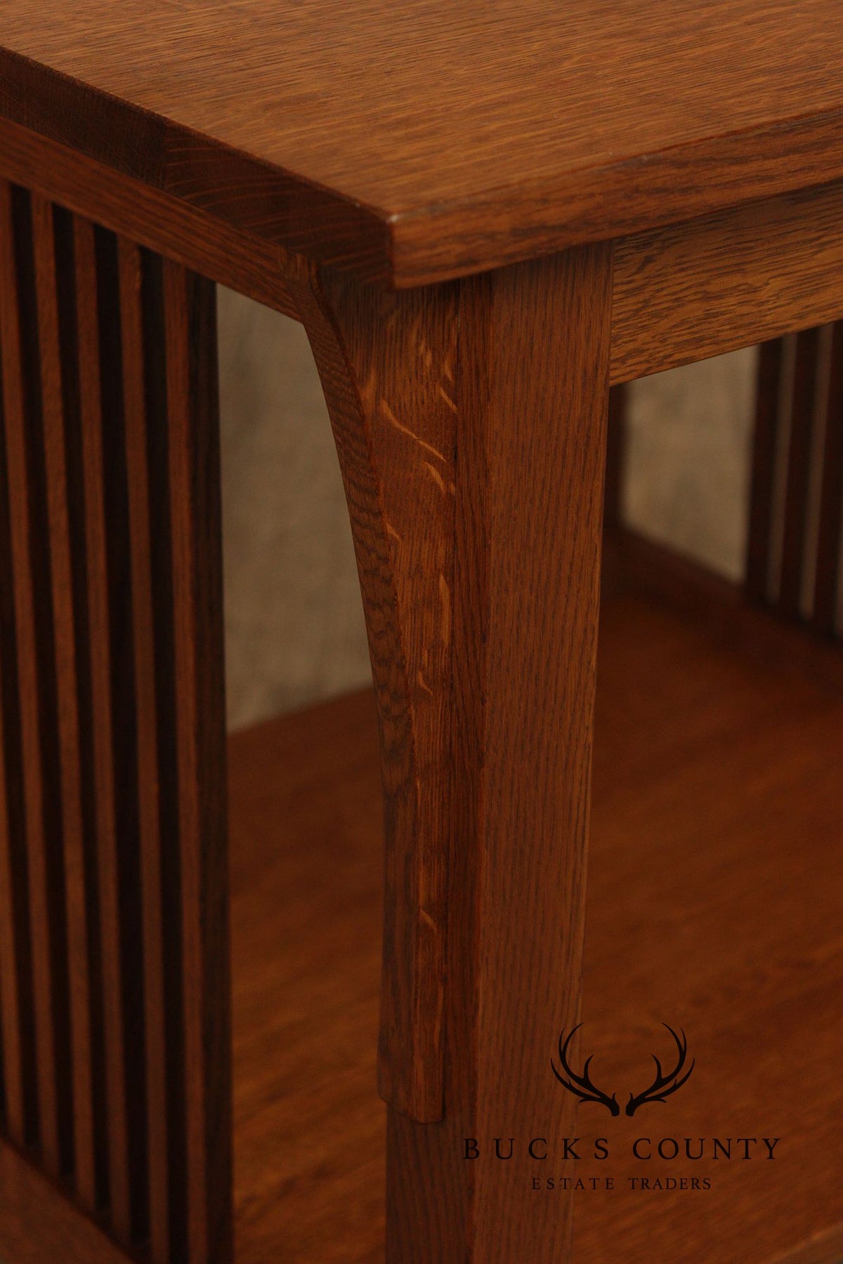 Stickley Mission Collection Oak Spindle Lamp Table