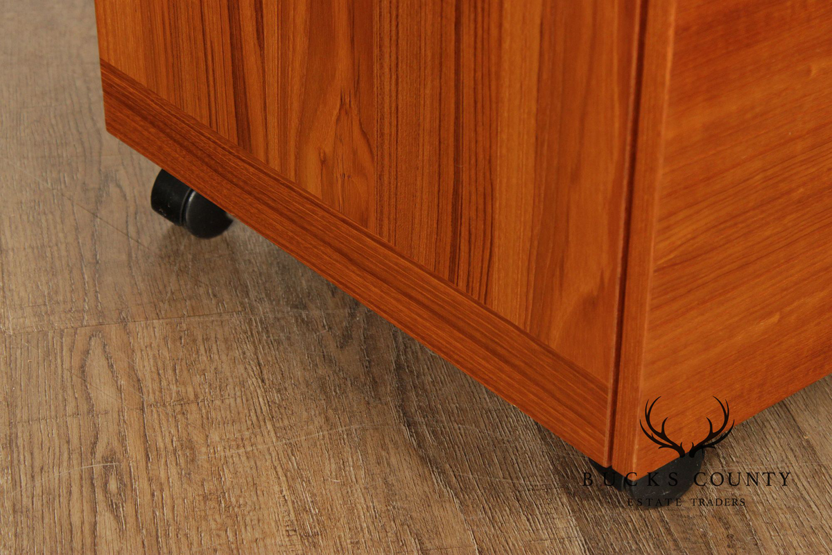 Interform Collection Danish Modern Teak Filing Cabinet