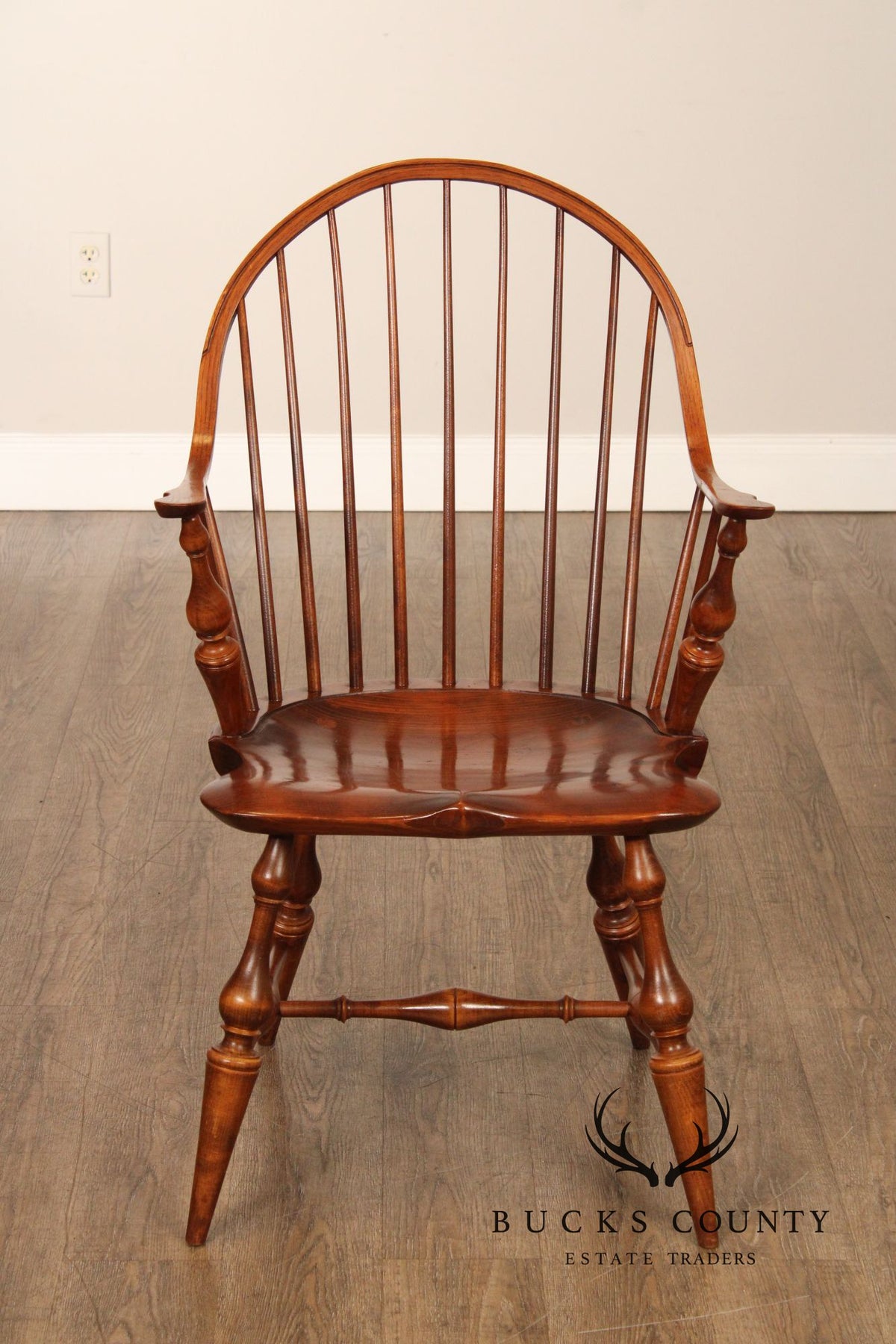 D.R. Dimes Set of Four Bowback Windsor Dining Chairs