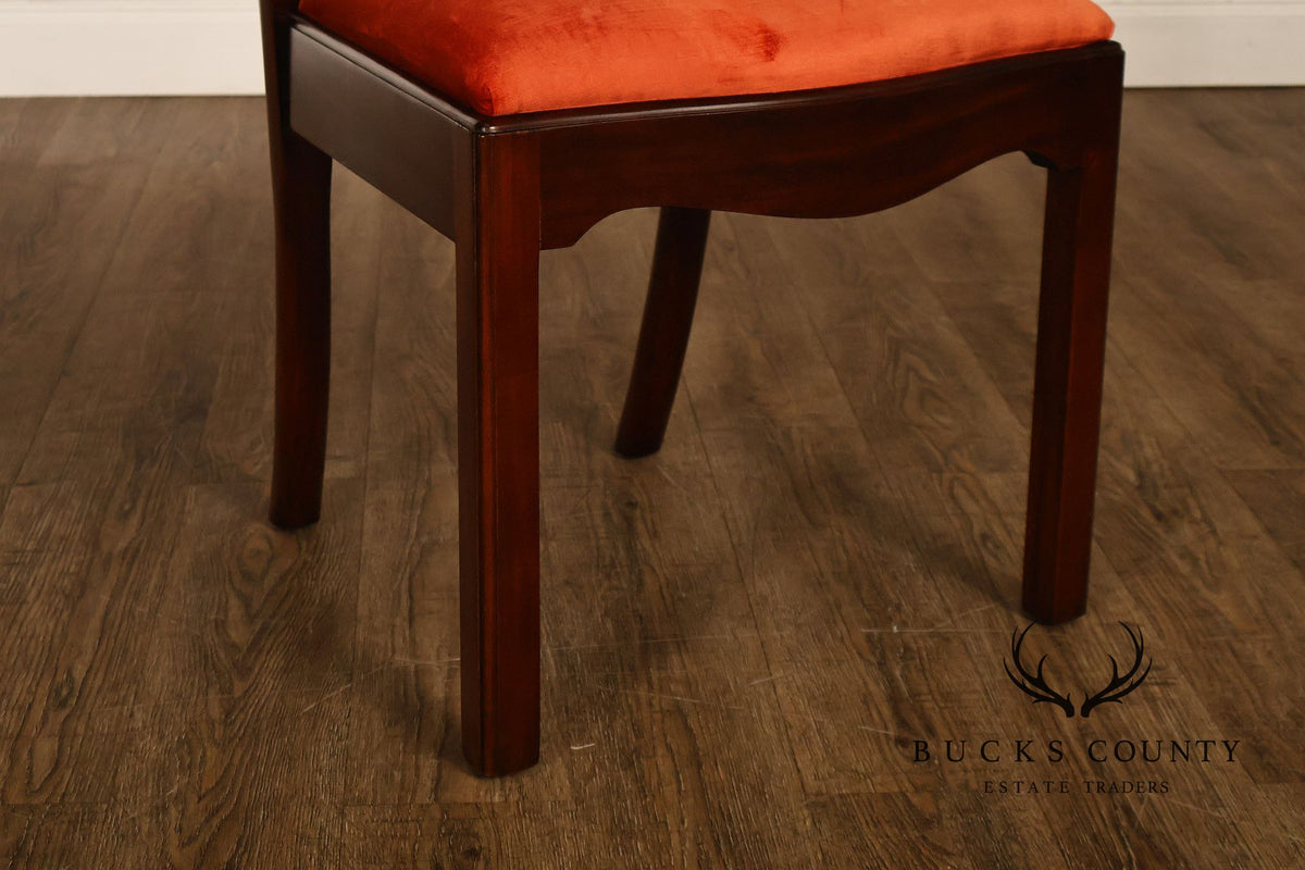 Maitland-Smith Set Of Eight Chippendale Style Mahogany Dining Chairs