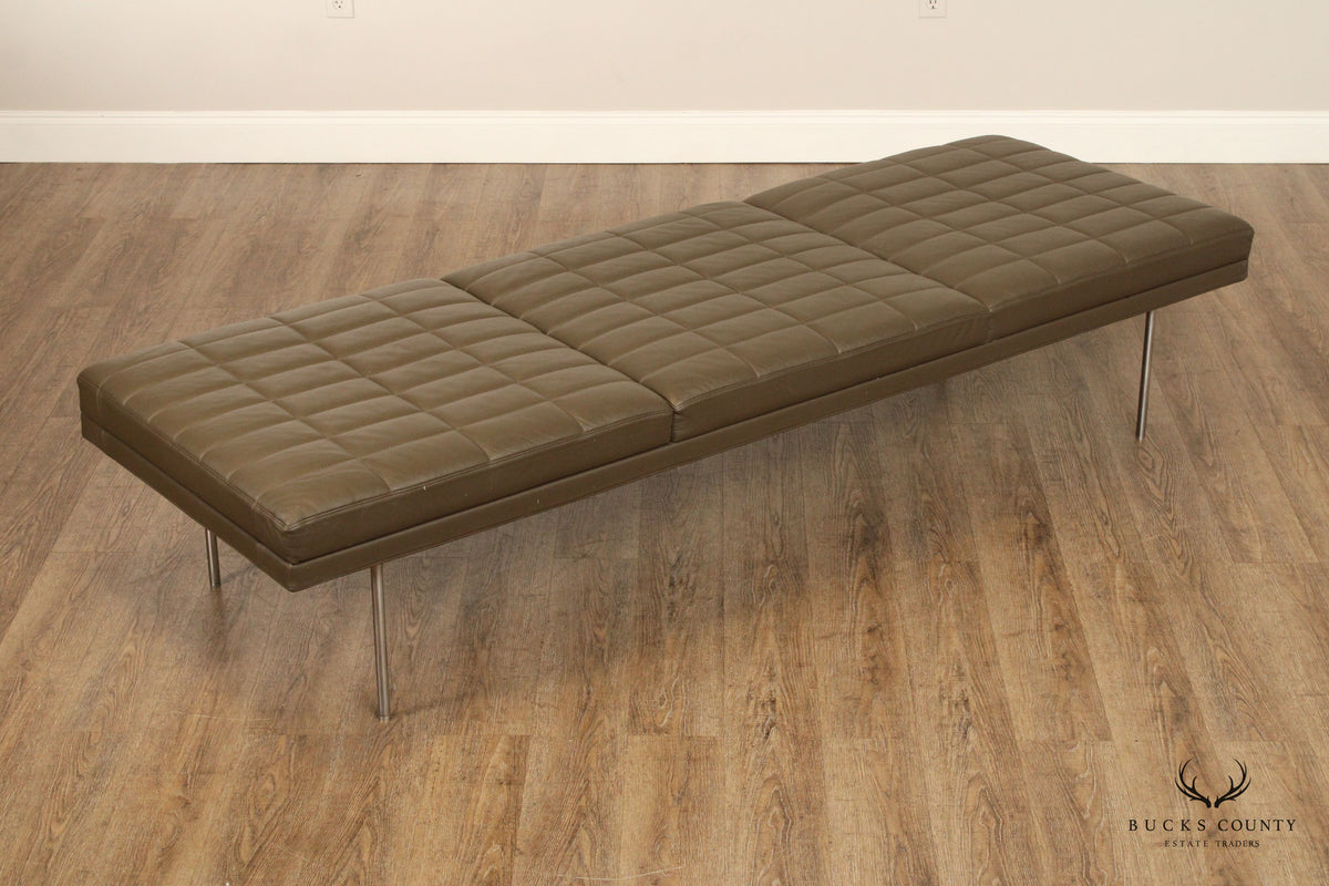 Geiger International Quilted Leather Museum Tuxedo Bench