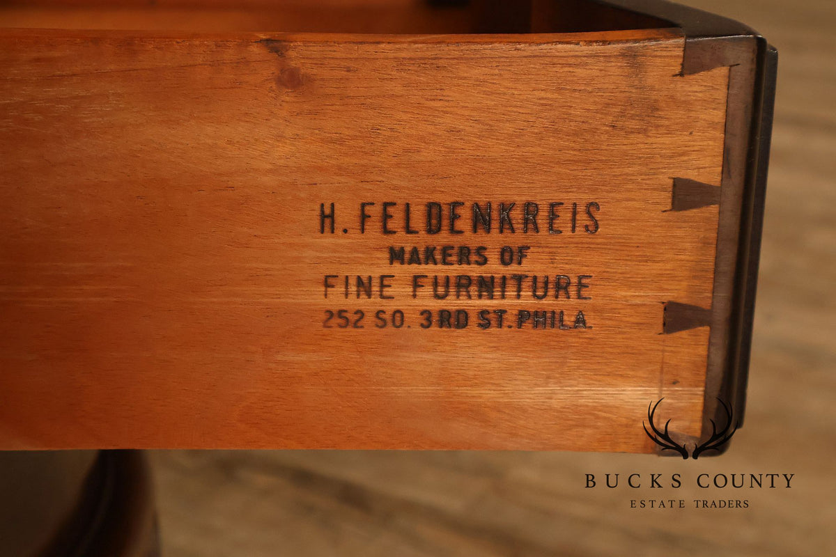 H. Feldenkreis Philadelphia Custom Mahogany Serpentine Front Dresser