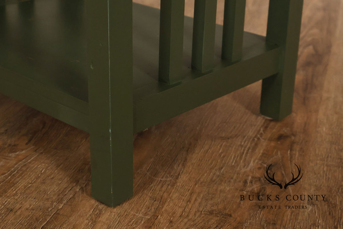 Mission Style Painted Spindle Nightstand