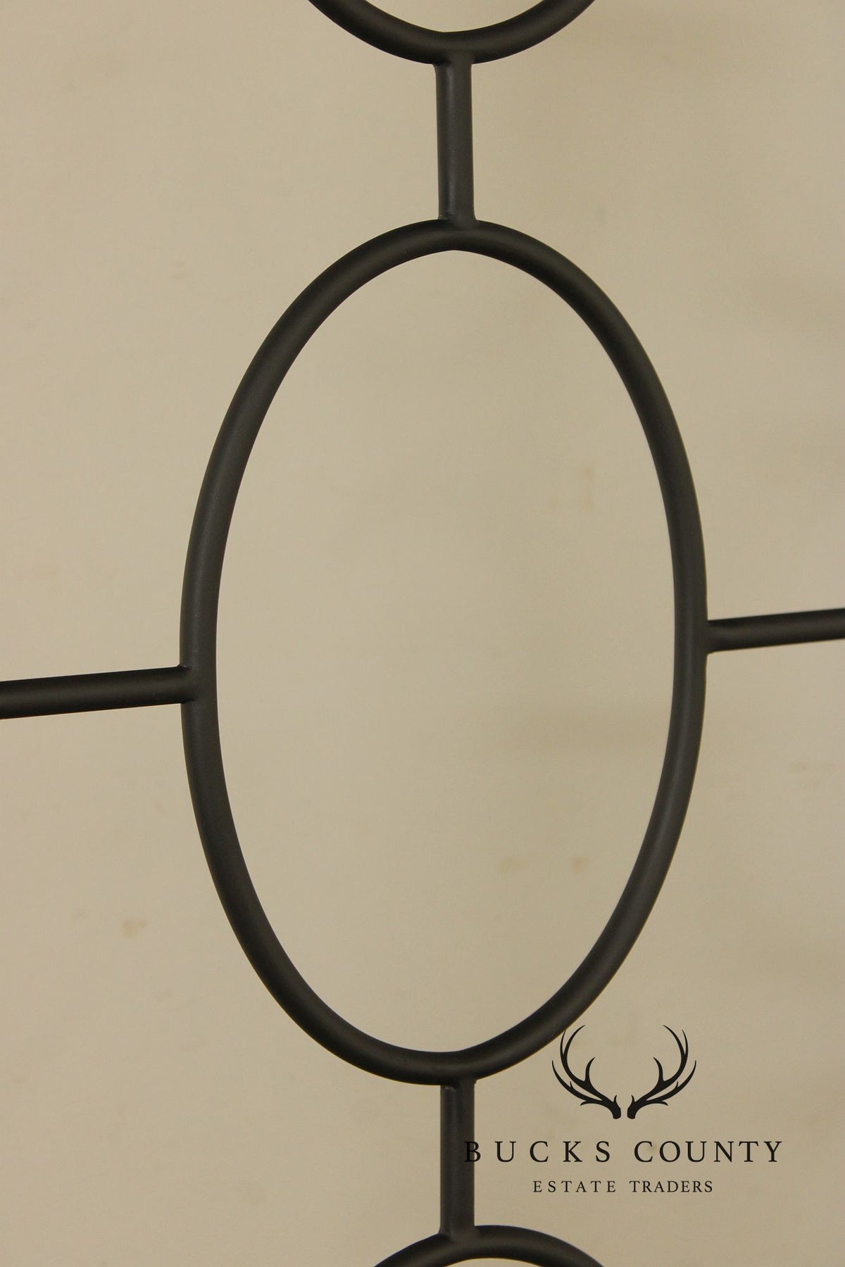 West Elm Pair of 'Ellipse' Twin Size Iron Canopy Beds